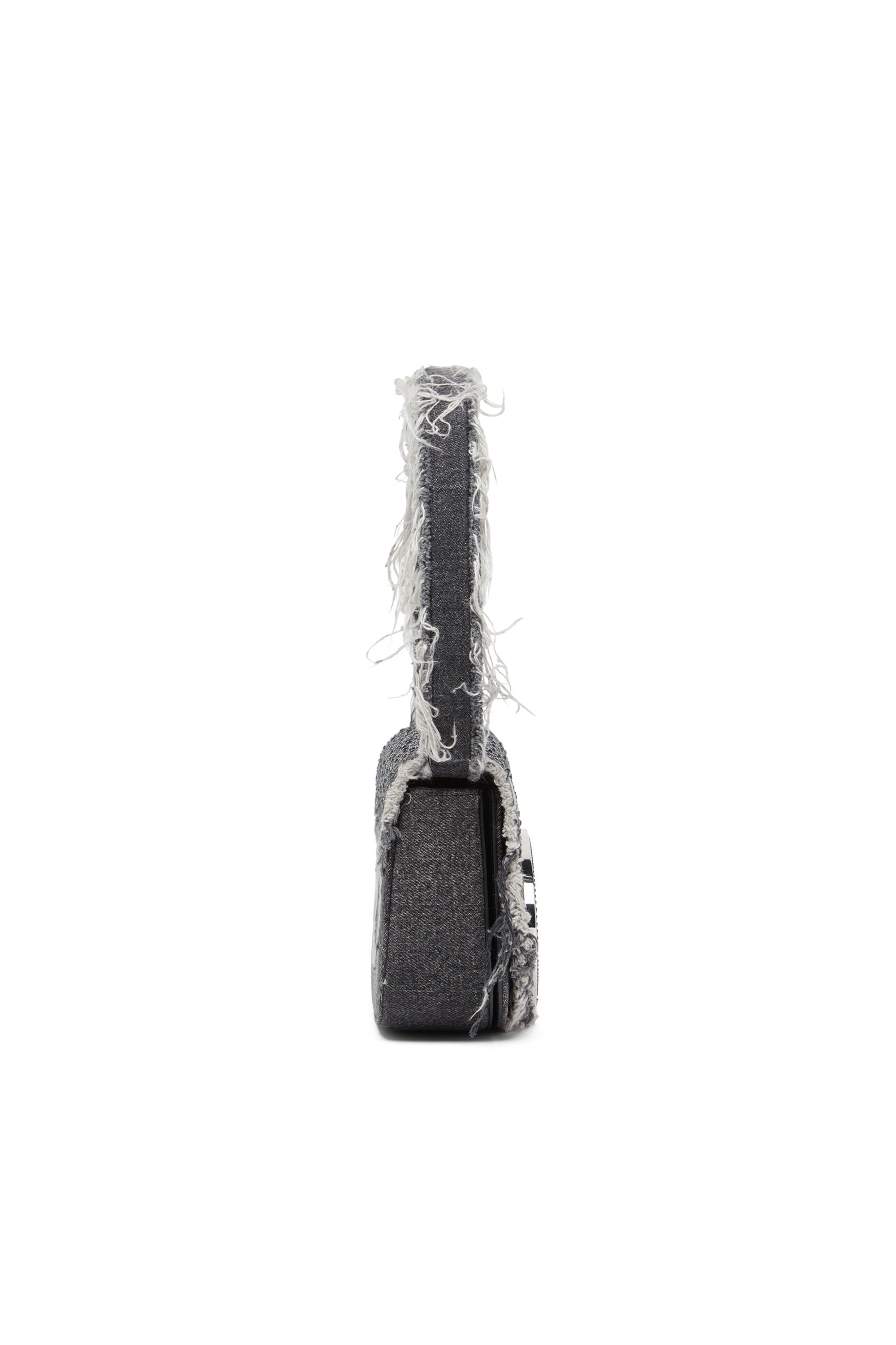 Diesel - 1DR, Female's 1DR-Iconic shoulder bag in denim and crystals in ブラック - 4