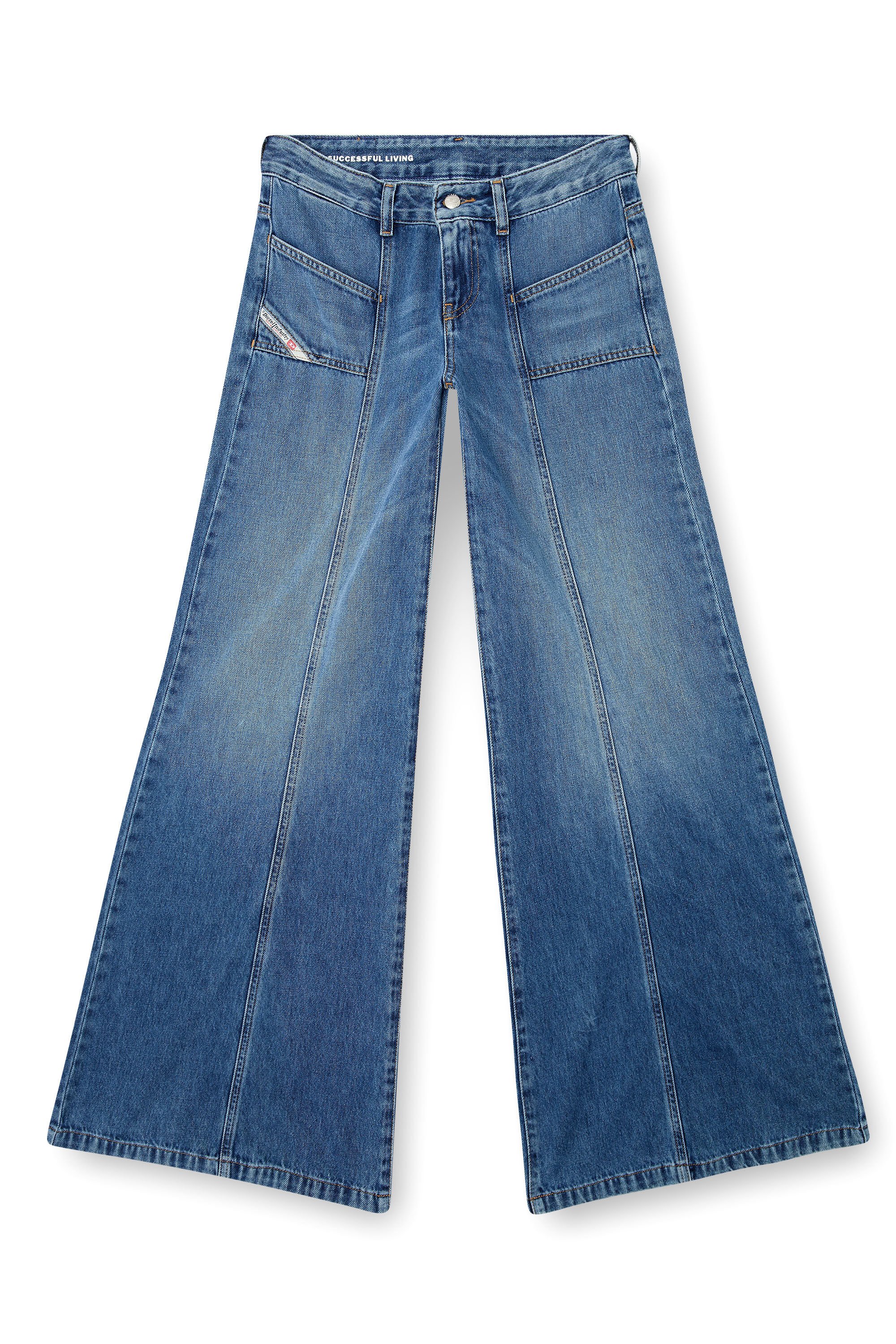 Diesel - Female's Flare Jeans D-Akii 09M56, ミディアムブルー - 2