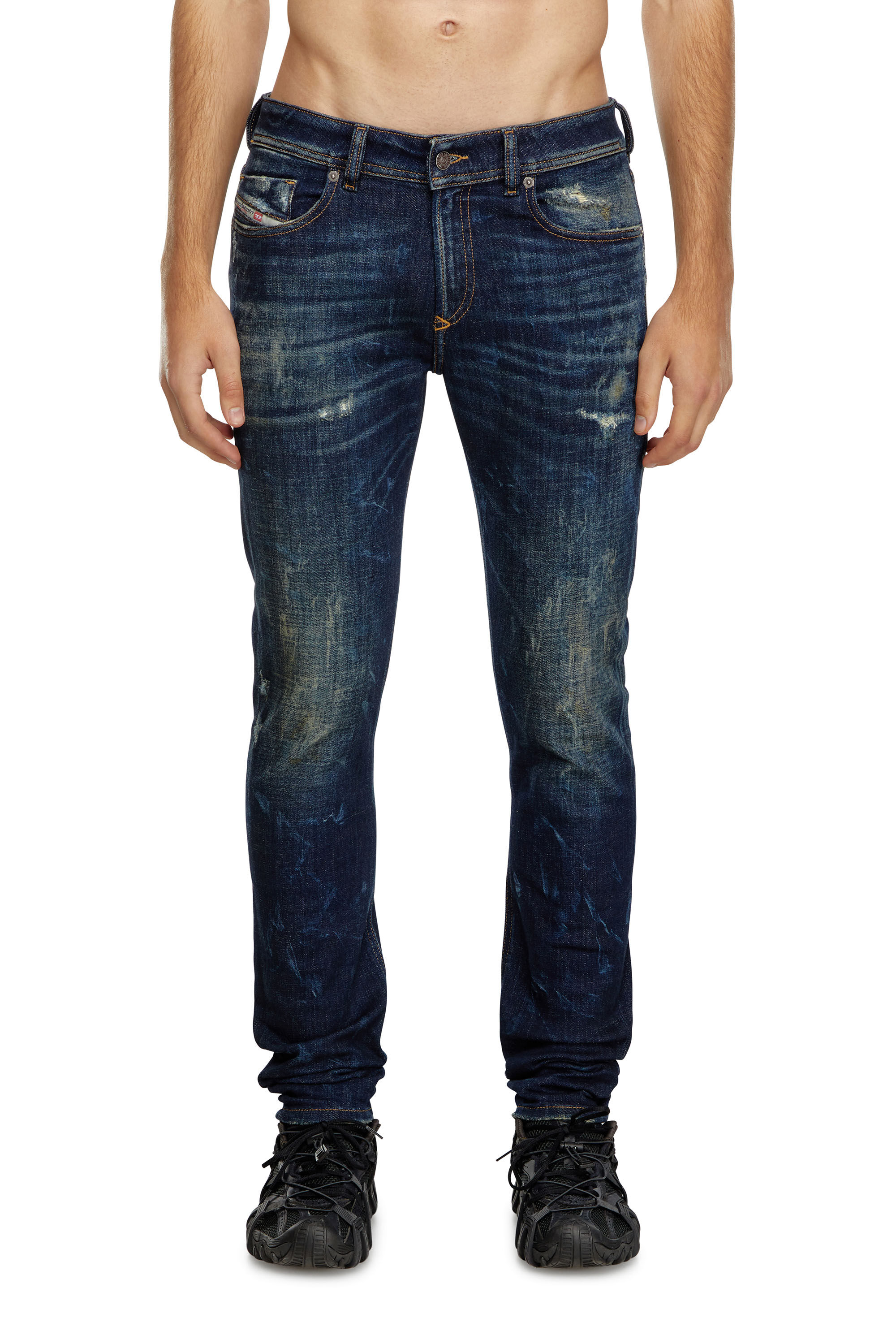 Diesel - Male's Skinny Jeans 1979 Sleenker 09J26, ダークブルー - 3