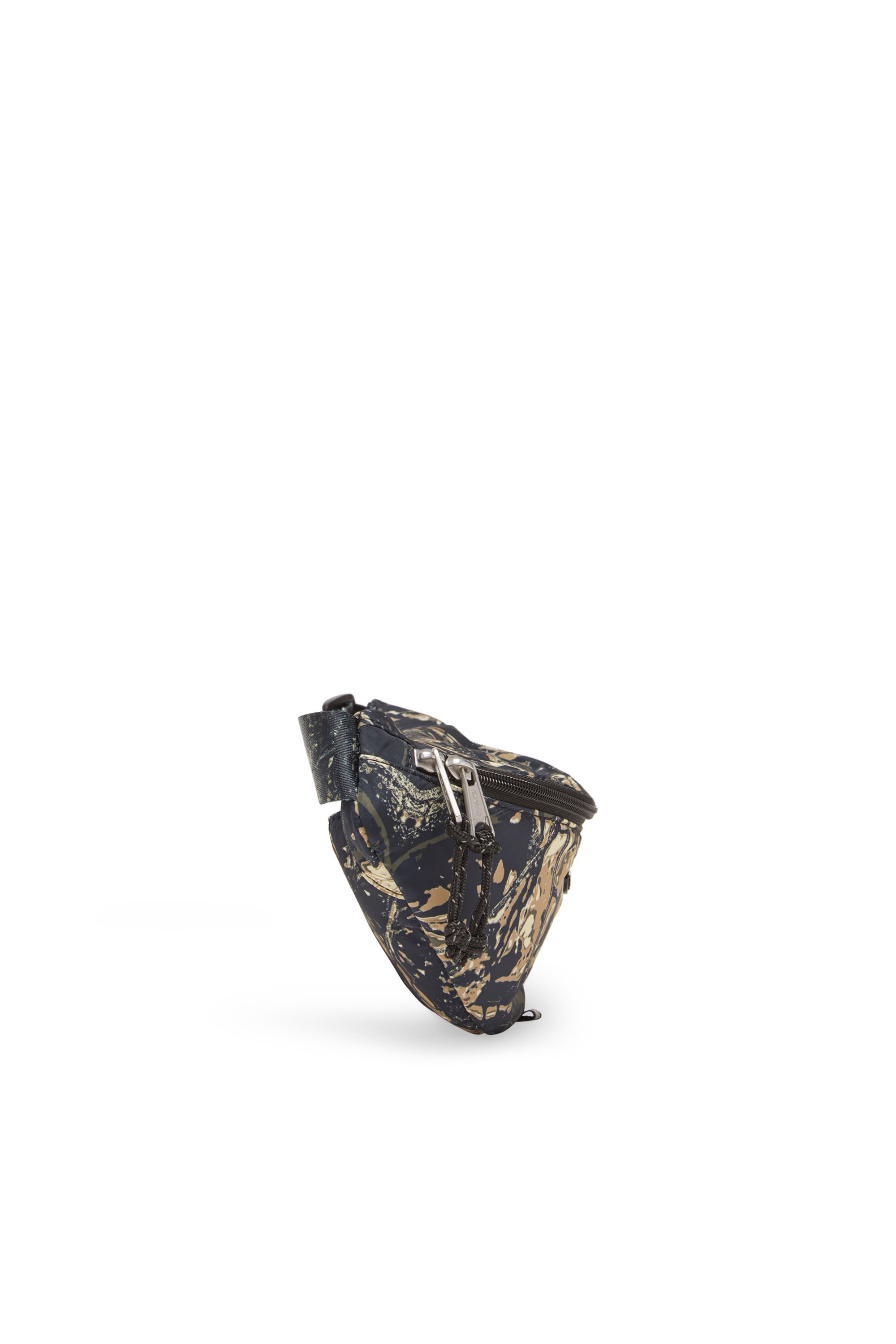 Diesel - D-PACK BELTBAG X, Male's D-Pack-Belt bag in camo-print fabric in ミリタリーグリーン - 4