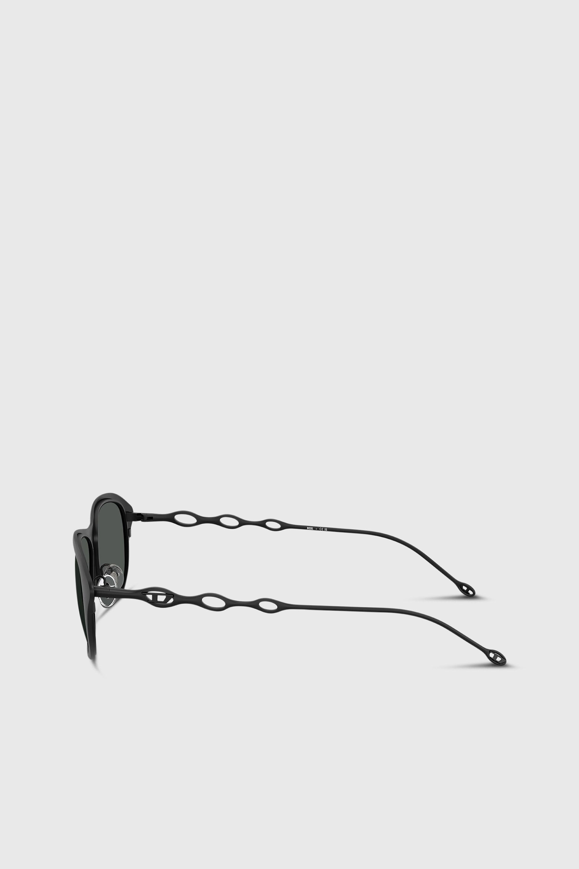 Diesel - 0DL1011, Unisex's Rectangle sunglasses in ブラック/グリーン - 2