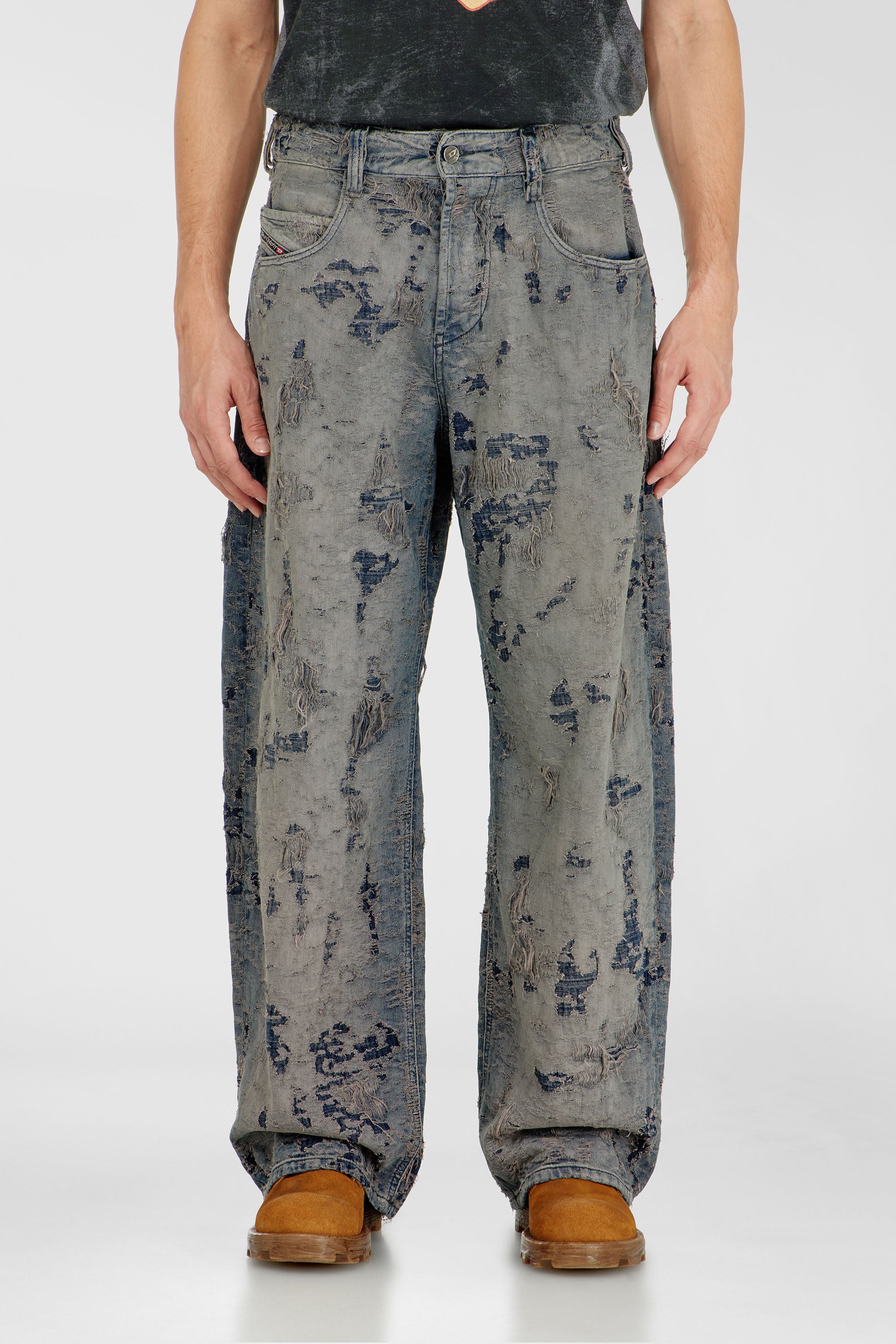 Diesel - Unisex's Relaxed Jeans 1997 D-Enim-M 007EW, ダークブルー - 4