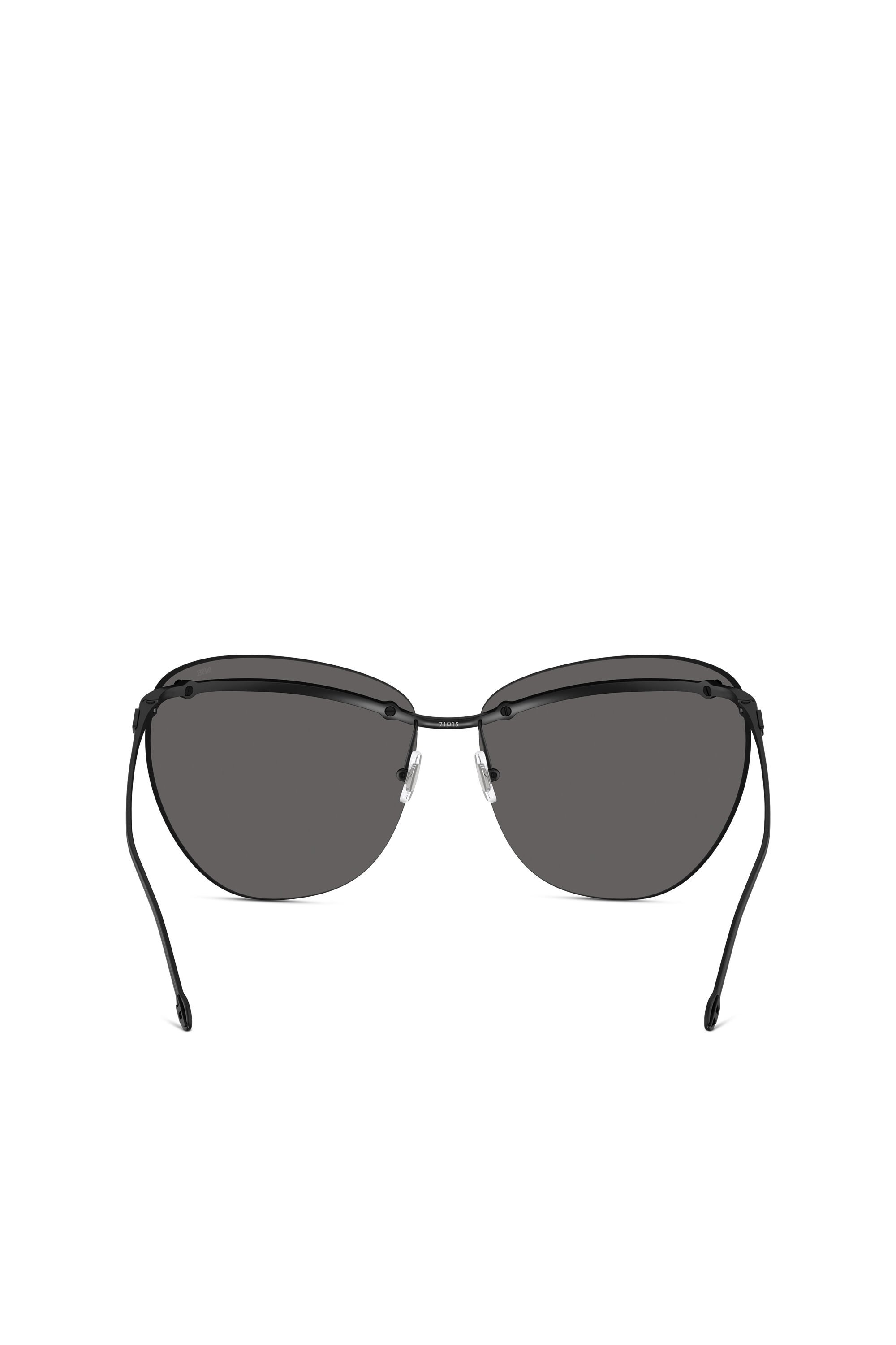 Diesel - 0DL1007, Unisex's Wraparound shape sunglasses in グレー - 3