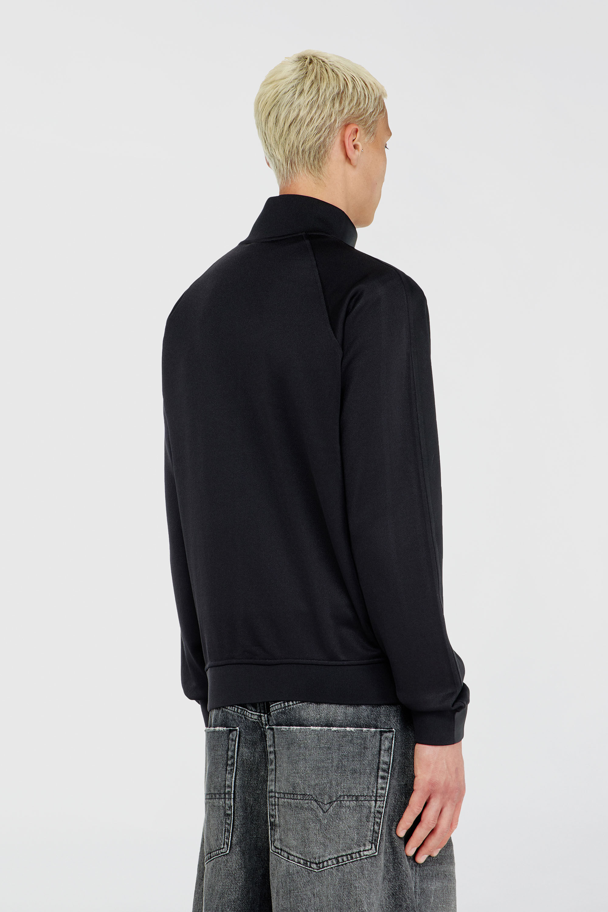 Diesel - S-GLOSSY, Male's ジップアップスウェット in ブラック - 4