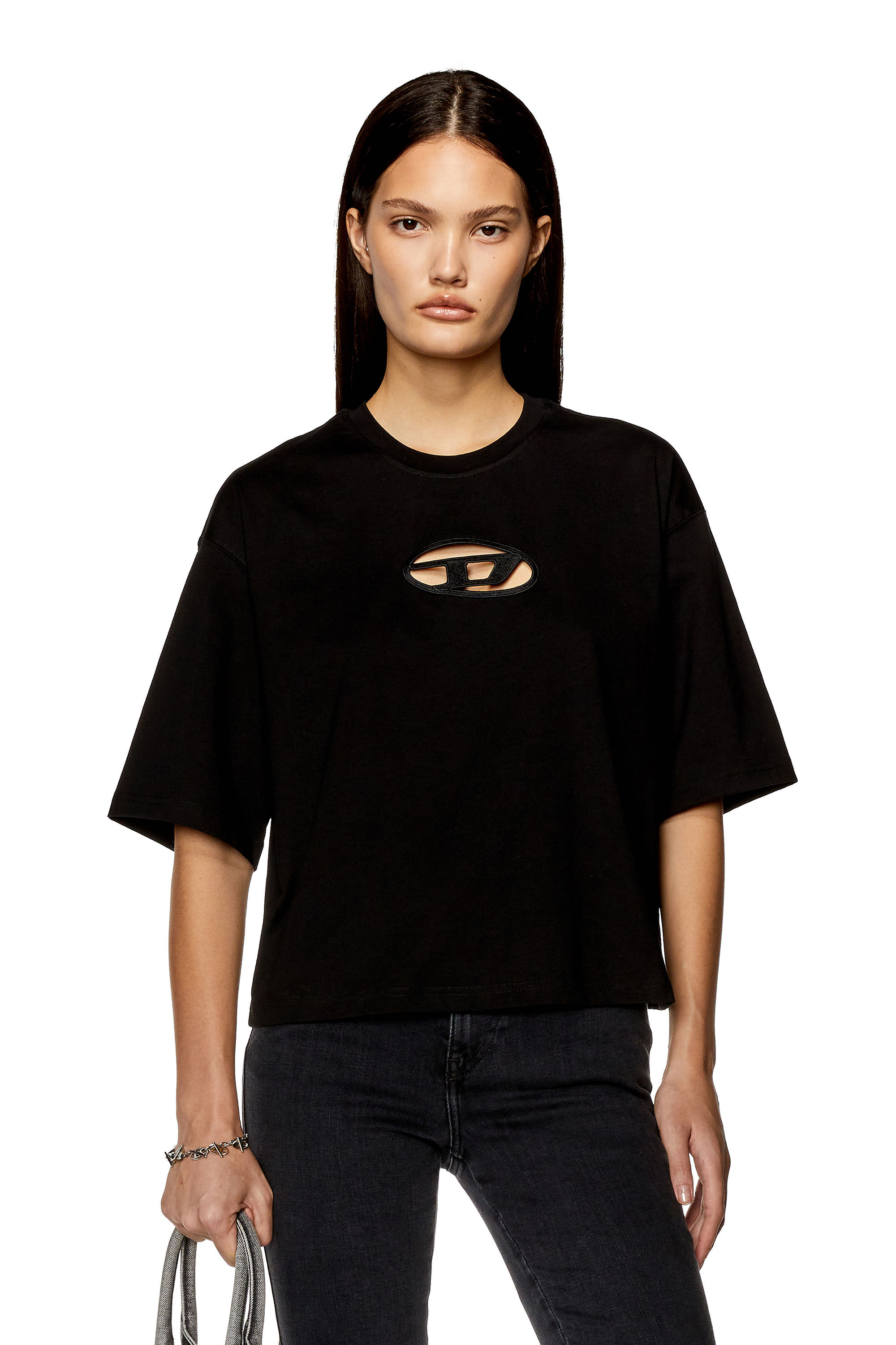 Diesel - T-ROWY-OD, Female's Tシャツ in ブラック - 3