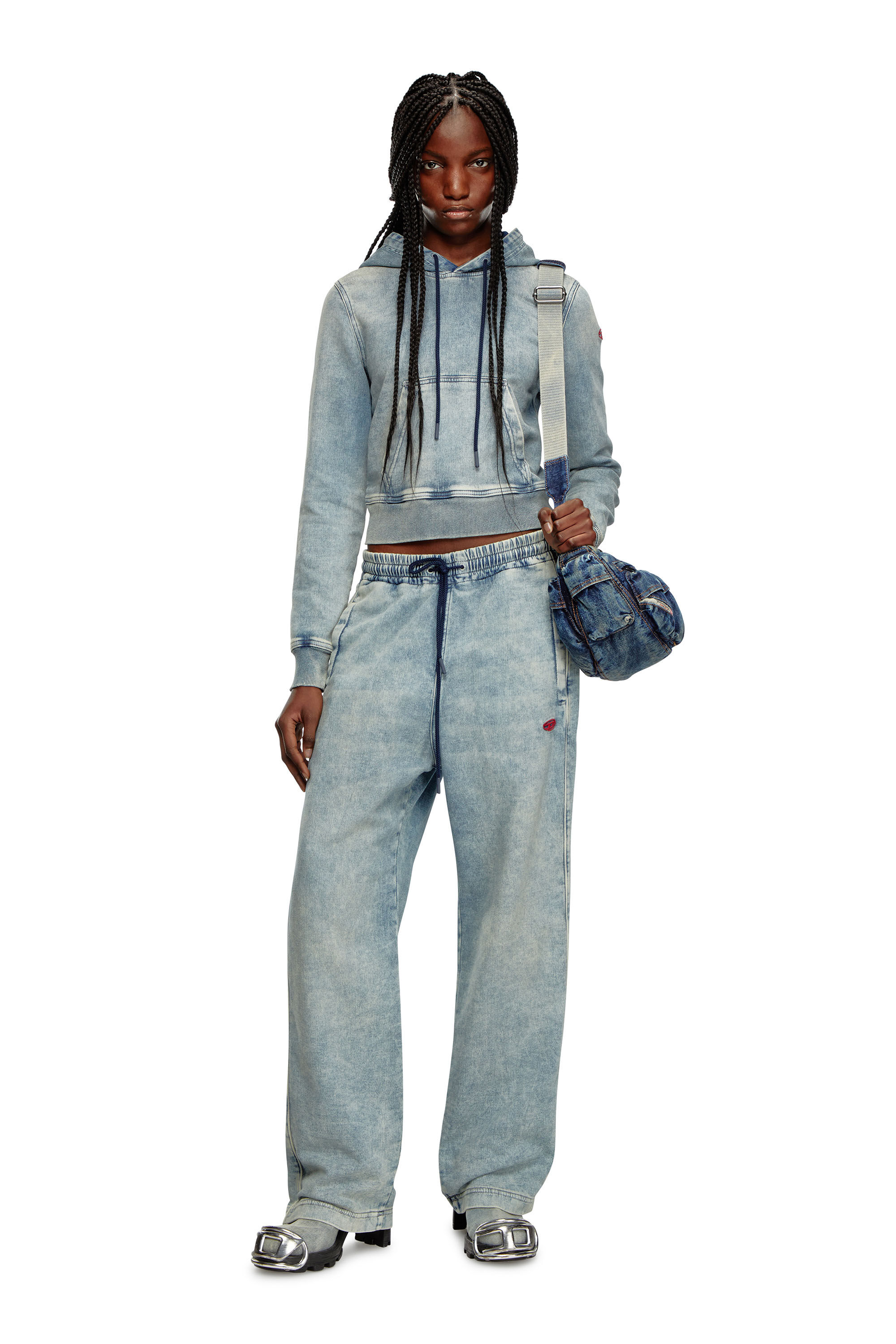 Diesel - Female's Relaxed D-Martyans Track Denim 068LU, ライトブルー - 1