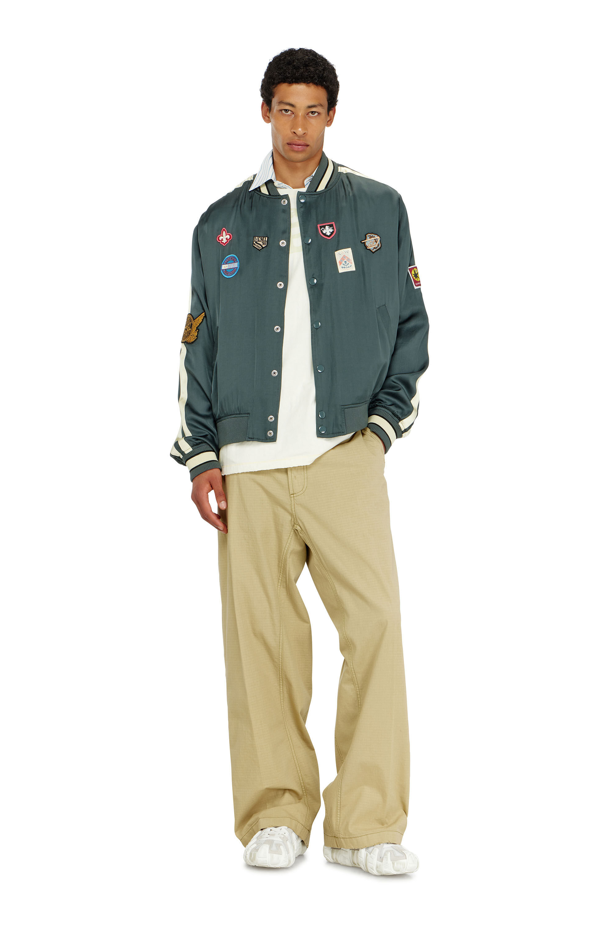 Diesel - J-ANNU, Male's ジャケット in ダークグリーン - 1