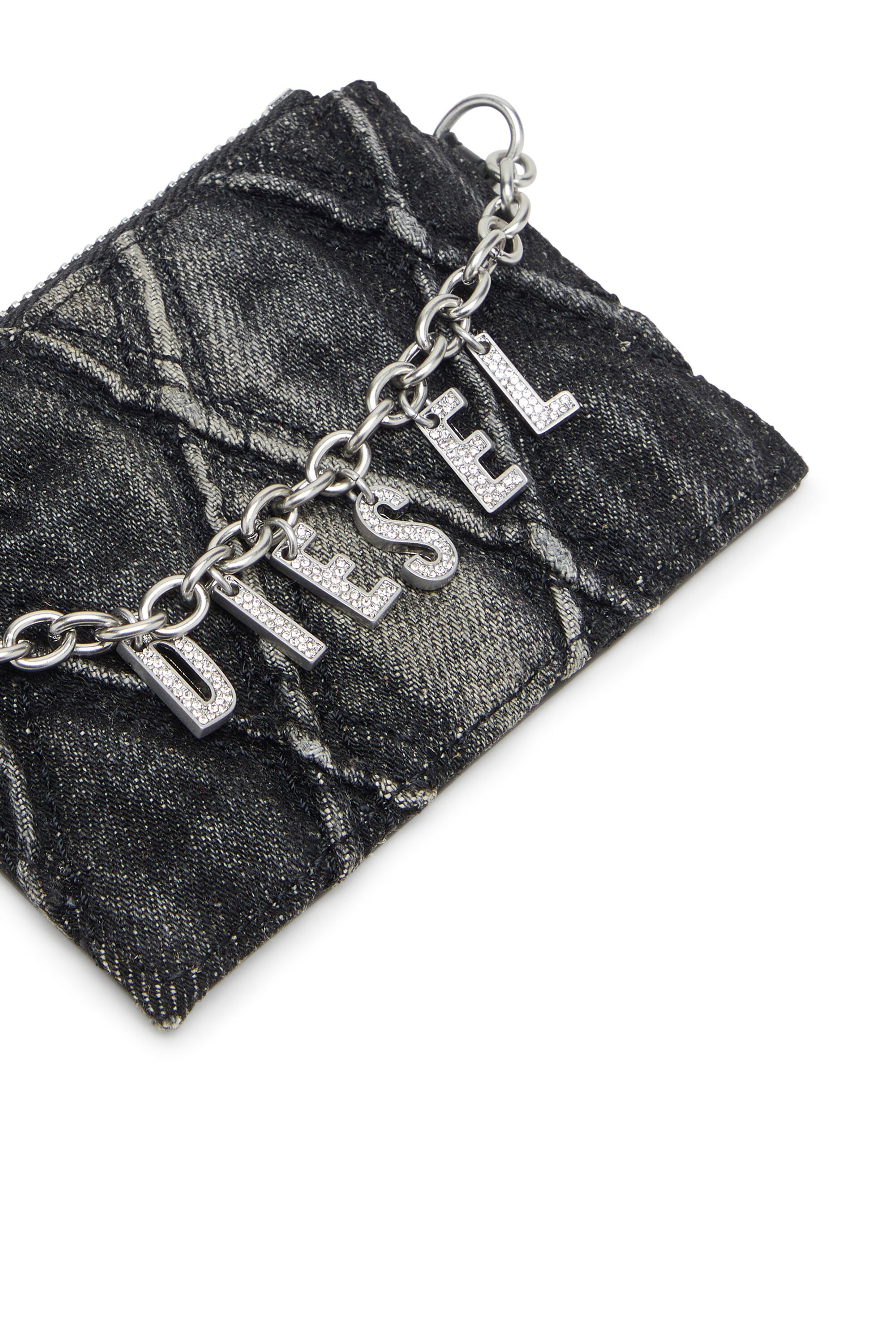 Diesel - CARD HOLDER WITH CHAIN, Female's カードホルダー in ダークグレー - 4