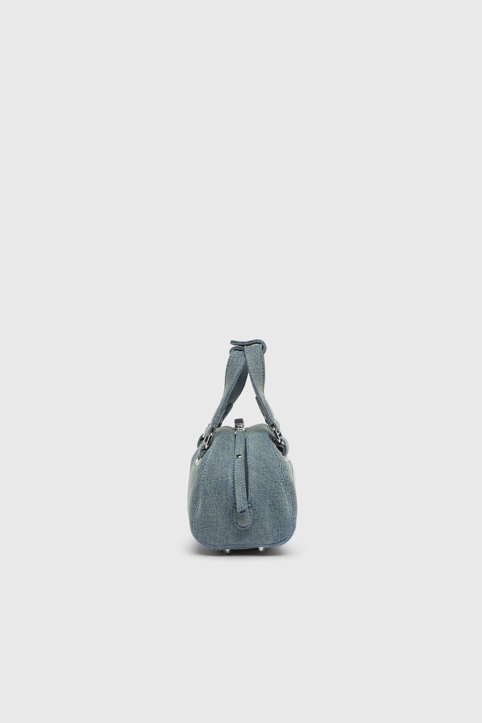 Diesel - 1DR DOME SOFT CROSSBODY, Unisex's 1DR Dome-Small bowling bag in denim with Oval D logo in ライトブルー - 3