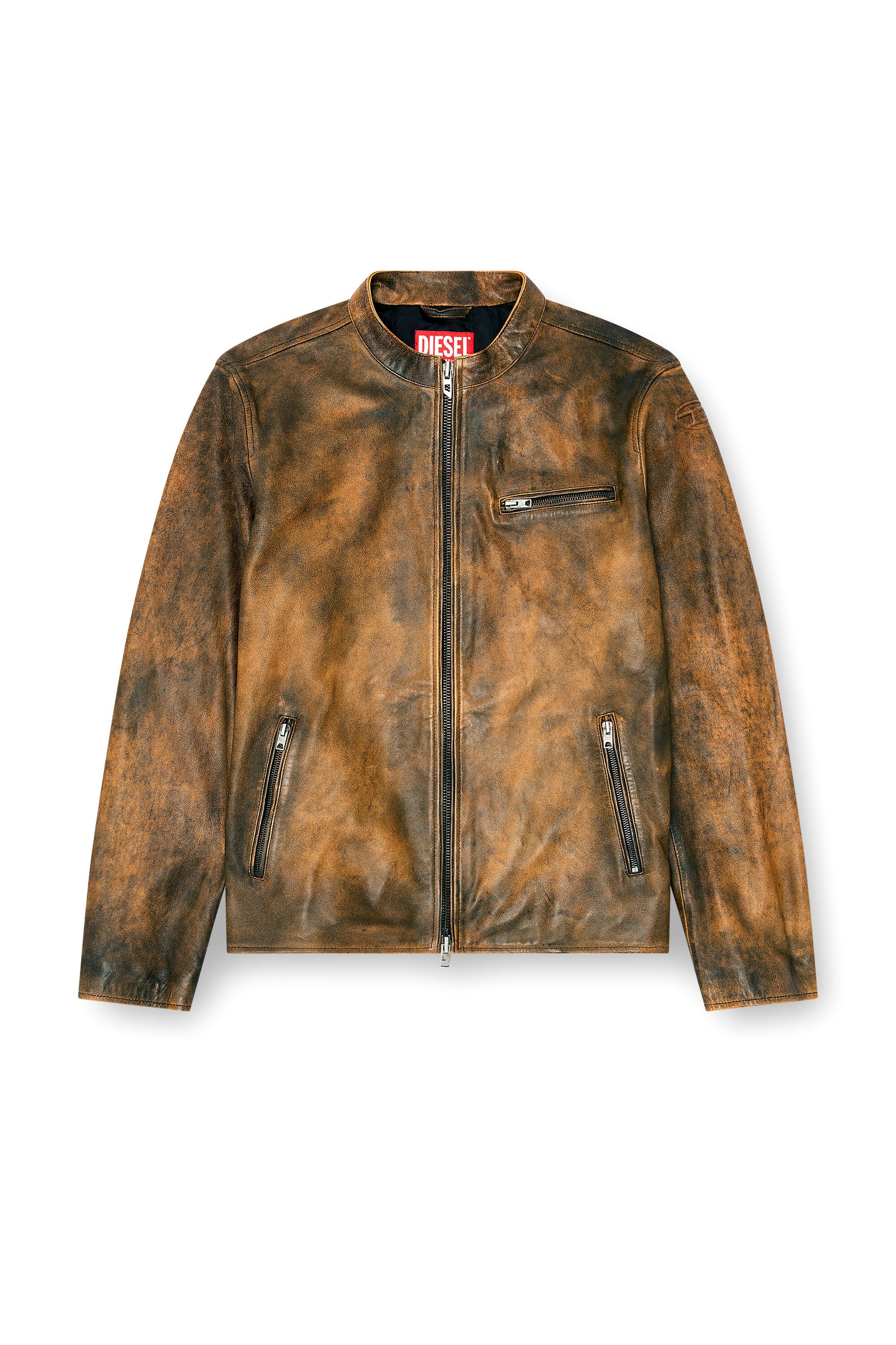 Diesel - L-ZAD-KNCZ, Male's レザージャケット in ライトブラウン - 2