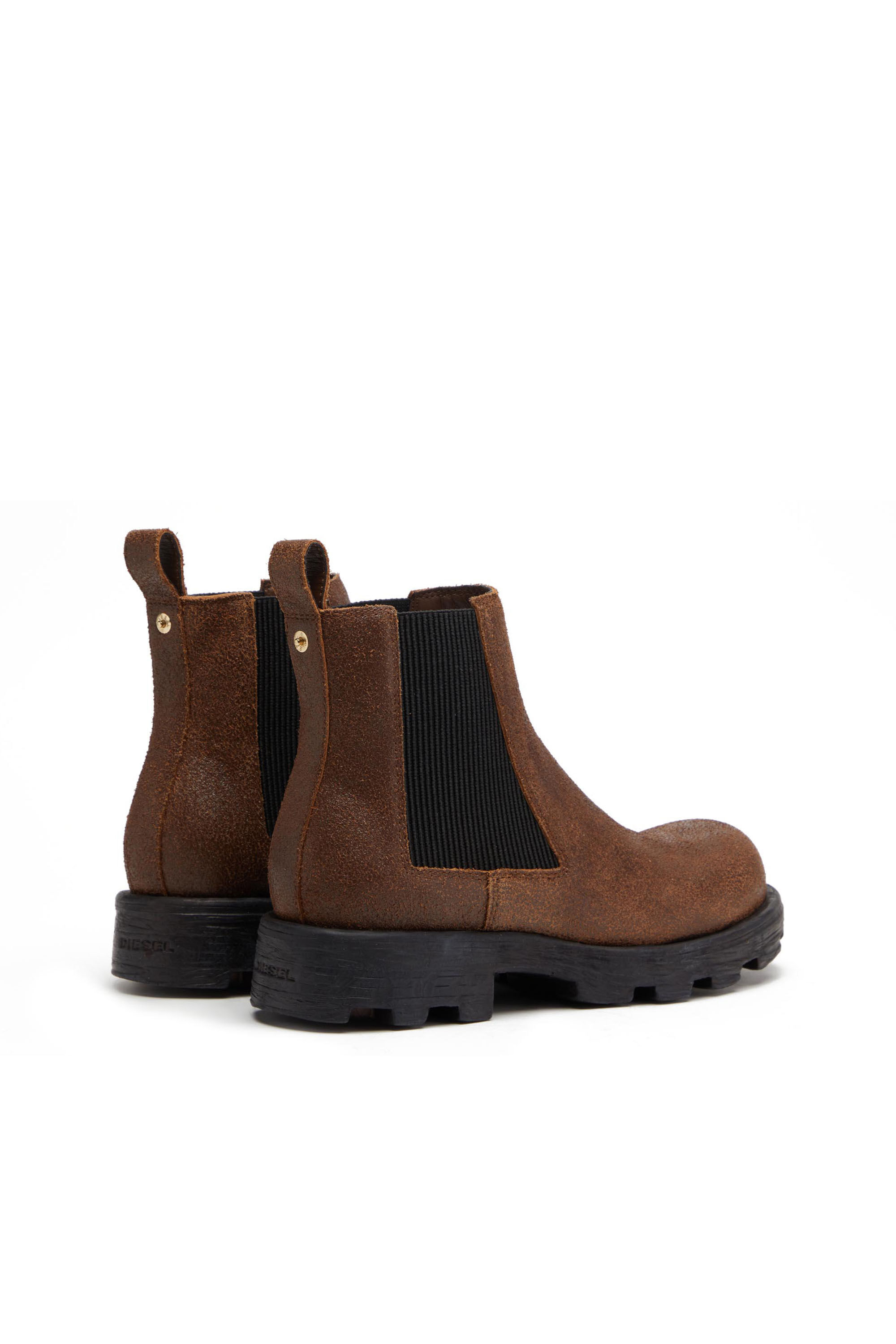 Diesel - D-HAMMER LCH, Male's カウレザー エラスティック チェルシーブーツ - D-Hammer LCH in Brown - 4