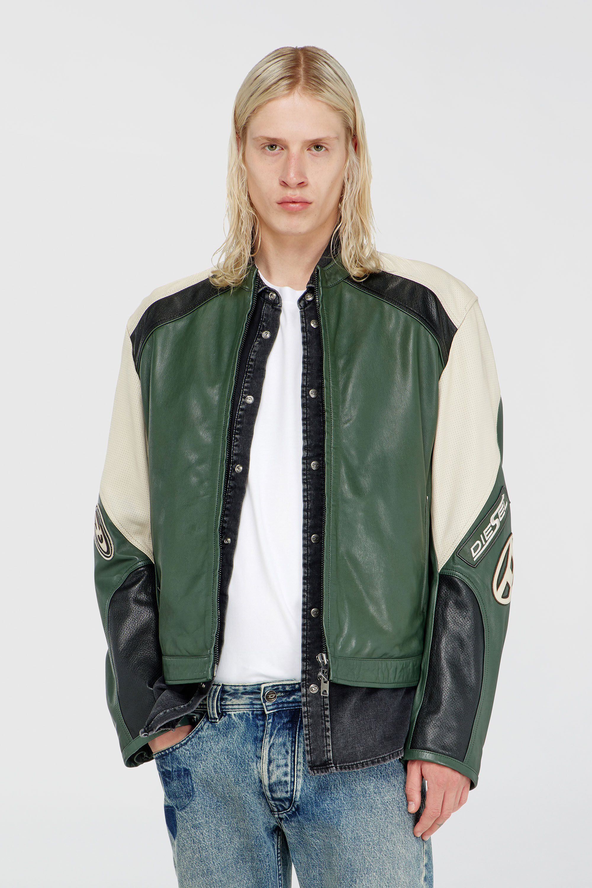 L-AHTI レザージャケット｜マルチカラー｜メンズ｜DIESEL