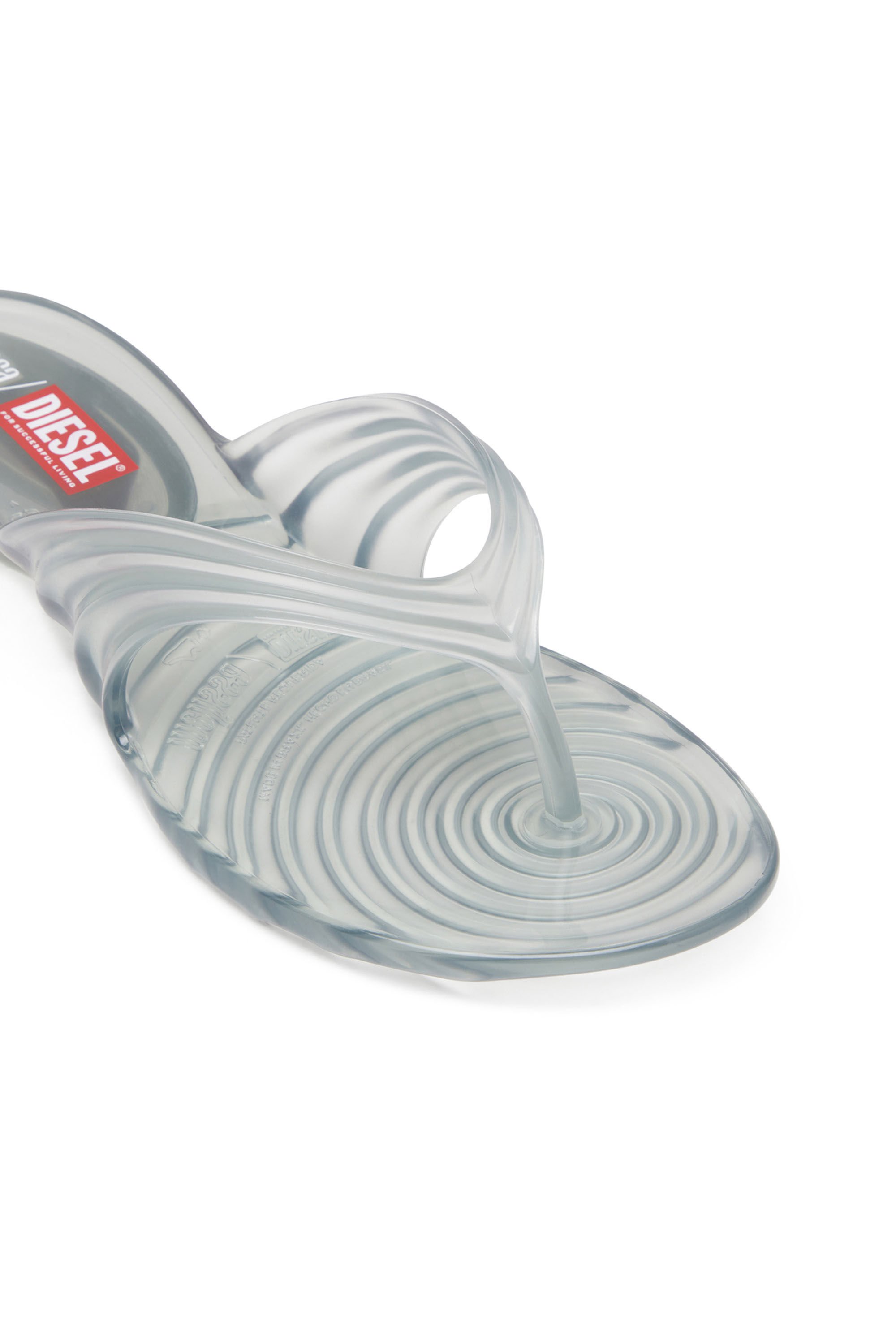 Diesel - MELISSA QUANTUM THONG, Female's Sculptural flip-flops in Melflex® in ライトグレー - 7