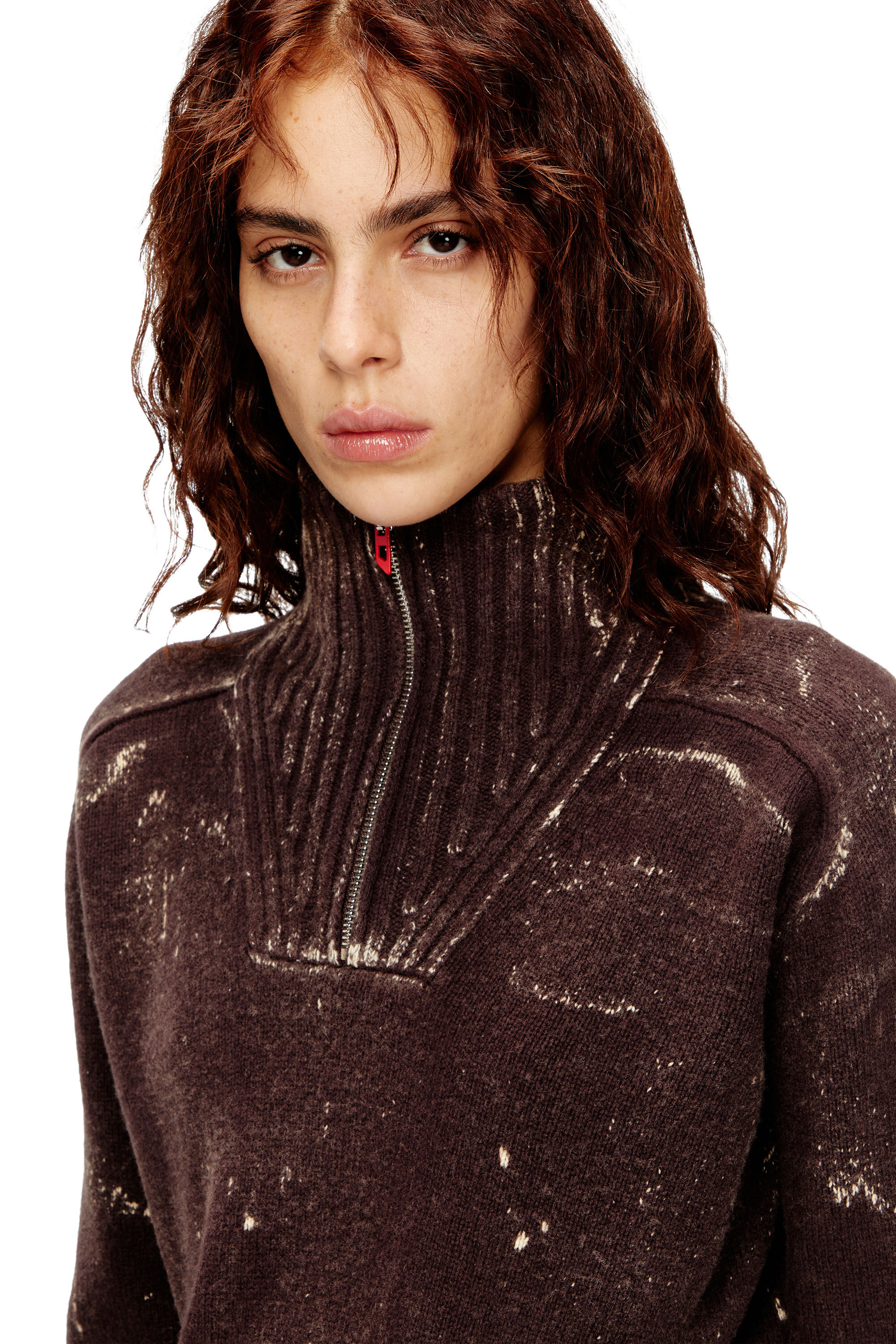 ディーゼル  M-ARTISTA スリムフィットリブドレスニット レディース S M-MARCELLE ニットドレス｜ブラウン｜ウィメンズ｜DIESEL