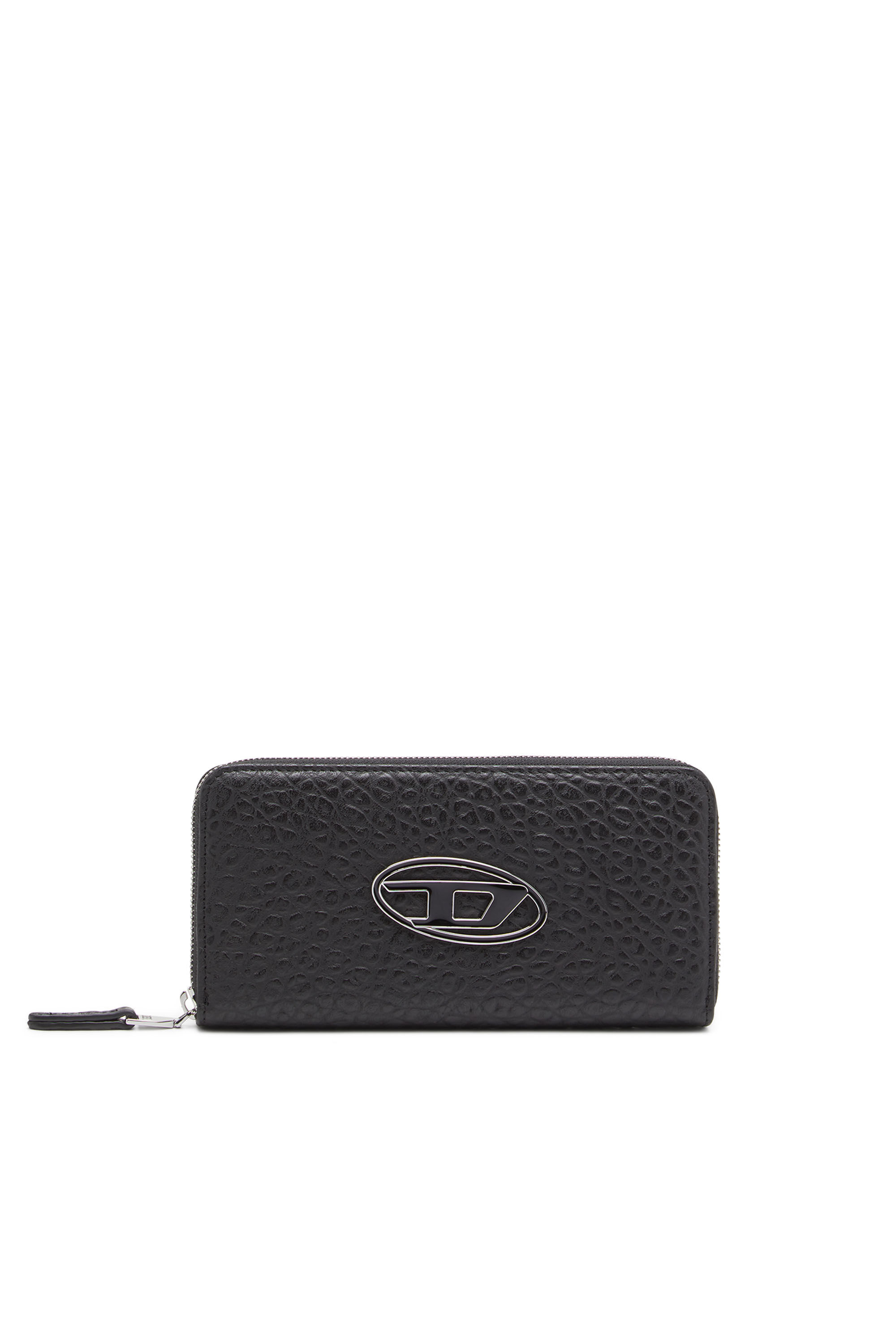Diesel - GARNET, Male's メンズ カウレザー ラウンドジップ ロングウォレット in ブラック - 1