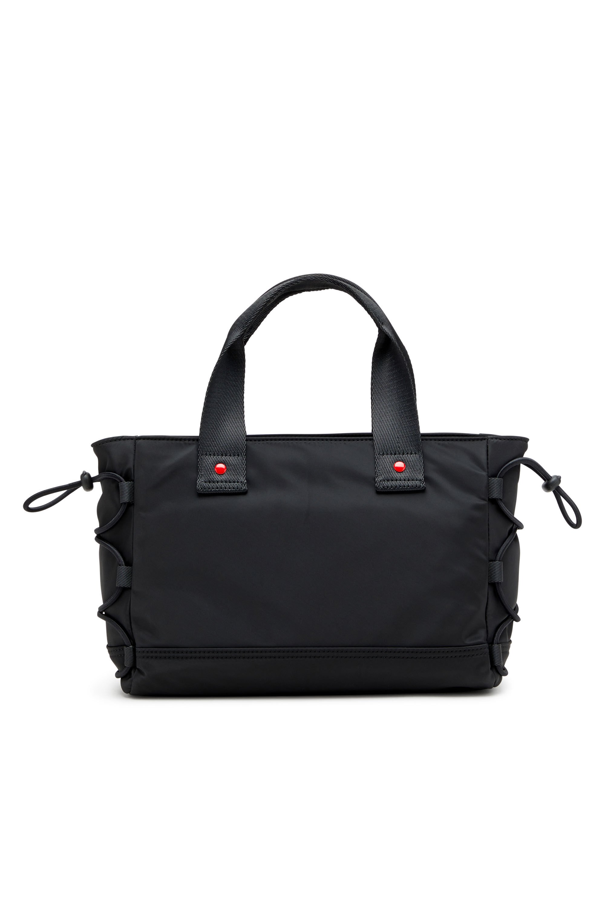 Diesel - TECH-D TOTE S X, Unisex's Tech-D-Small nylon tote bag with Oval D embroidery in ブラック - 3