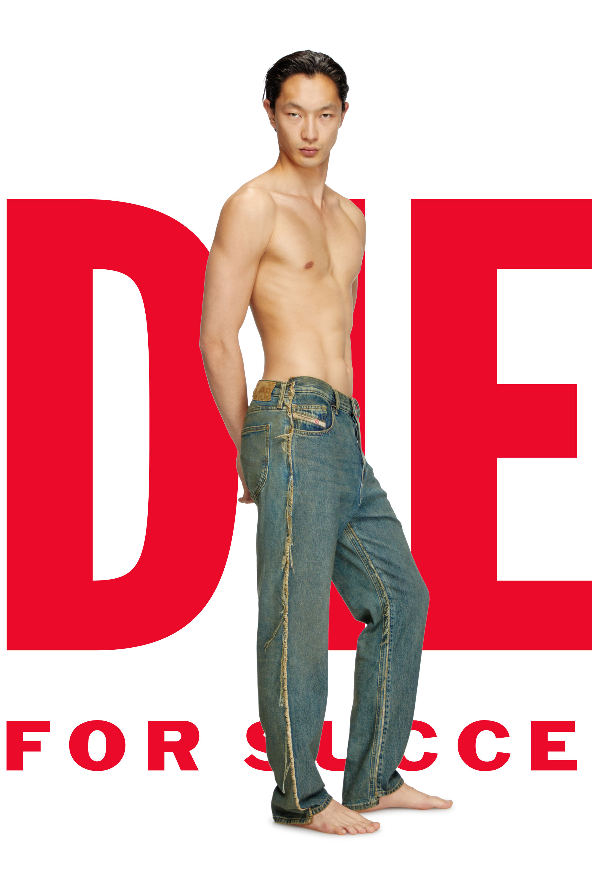 Diesel - Male's Regular Jeans Dieseloves 03 09M98, ダークブルー - 1