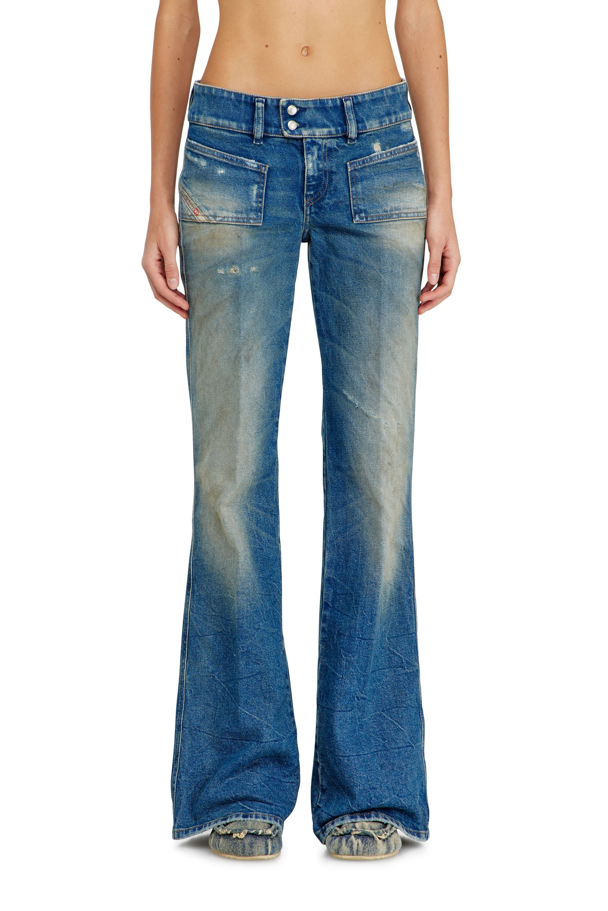 Diesel - Female's Bootcut Jeans D-Hush 09N40, ミディアムブルー - 3
