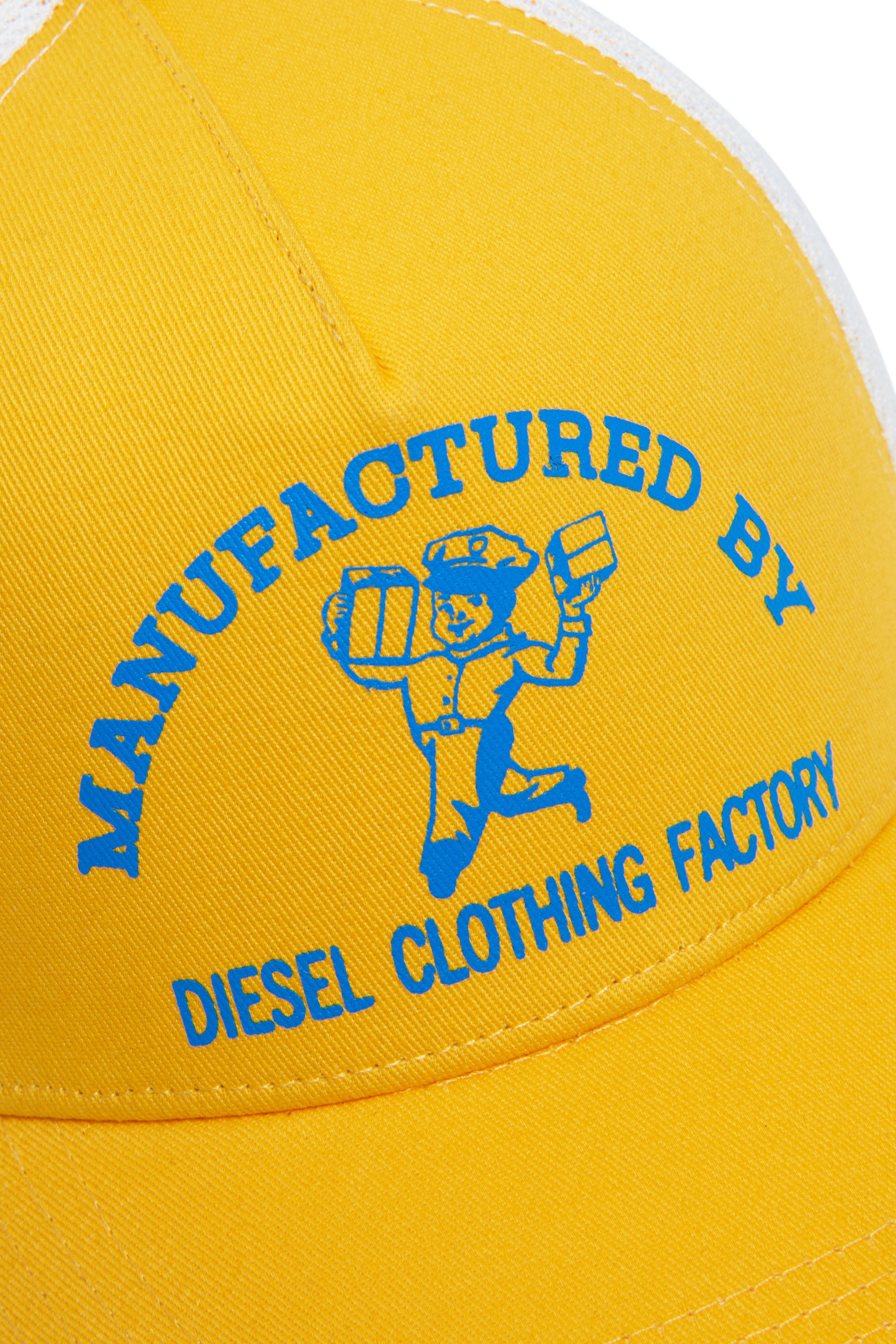 Diesel - FIWOS, Male's キッズ ベースボールキャップ メッシュ in ホワイト/イエロー - 3