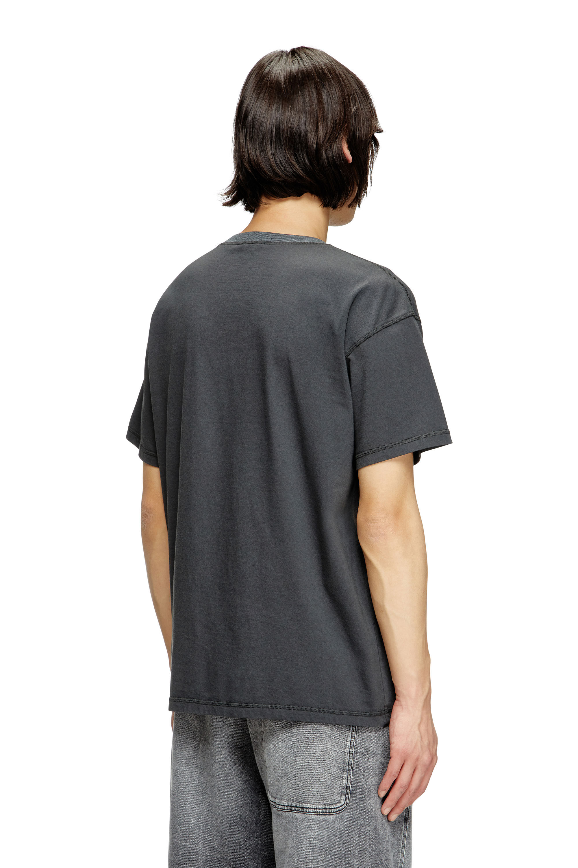 Diesel - T-NORM-HOSHI, Unisex's T-shirt with charm necklace print in ダークグレー - 4