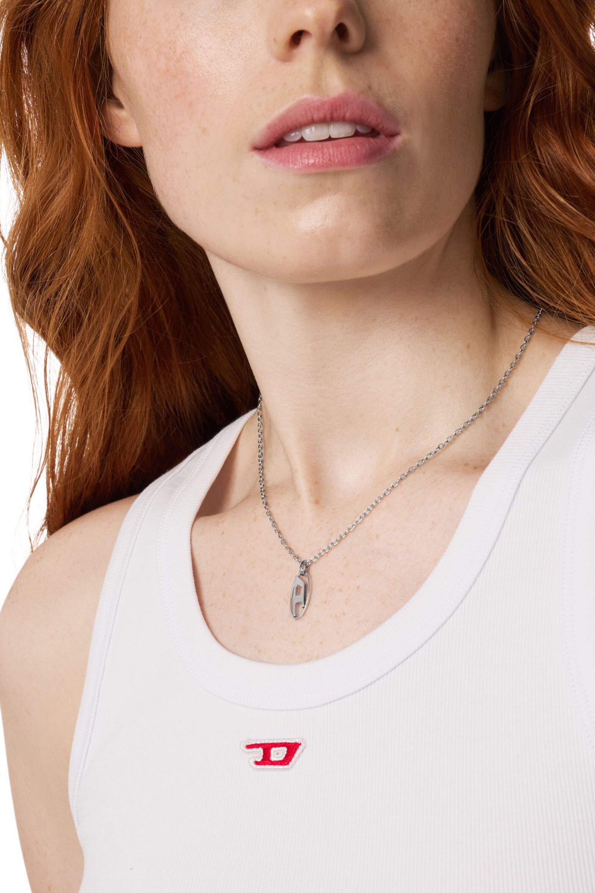 DIESEL ネックレス　Dx1661040 DX1661040 JEWELLERY Stainless steel pendant necklace｜シルバー