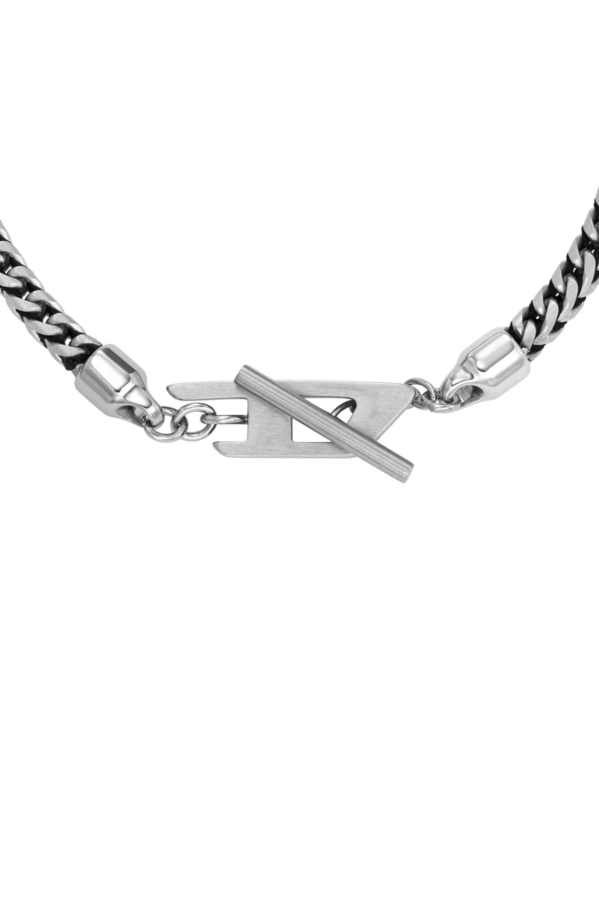 Diesel - DX1551040 JEWEL, Unisex's Stainless Steel Chain Bracelet in シルバー/ブラック - 2