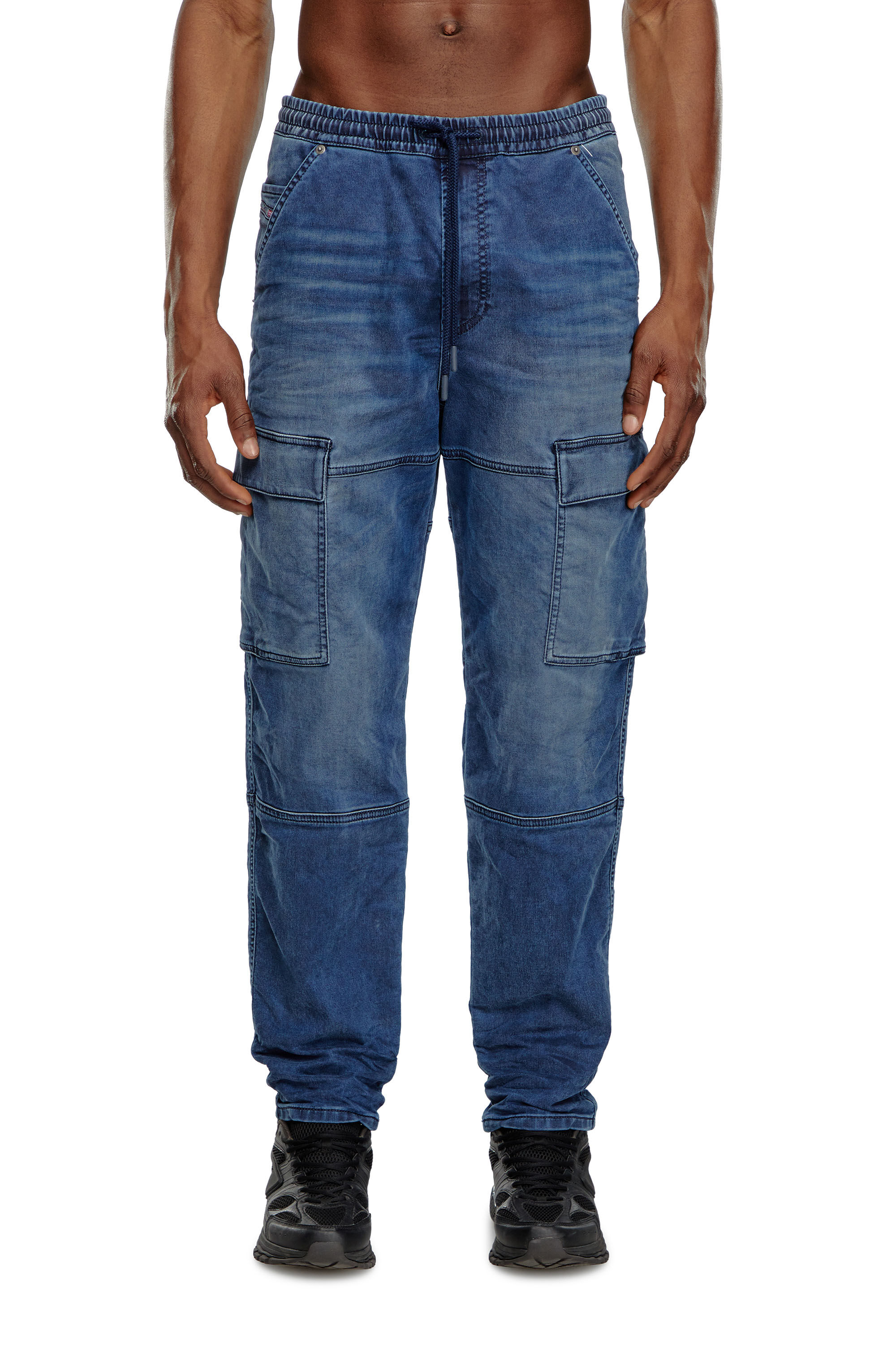 Diesel - Male's Relaxed 2050 D-Krooley Cargo Joggjeans® 068LX, ダークブルー - 3