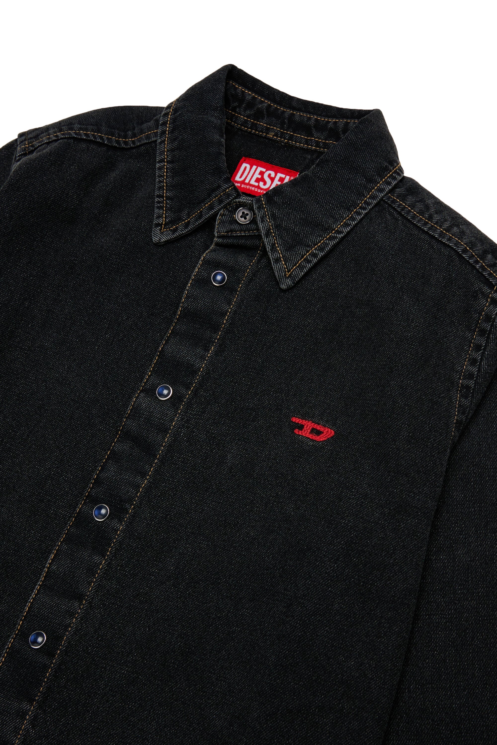Diesel - CSIMPLY-OVER, Male's シャツ in ブラック/ダークグレー - 3