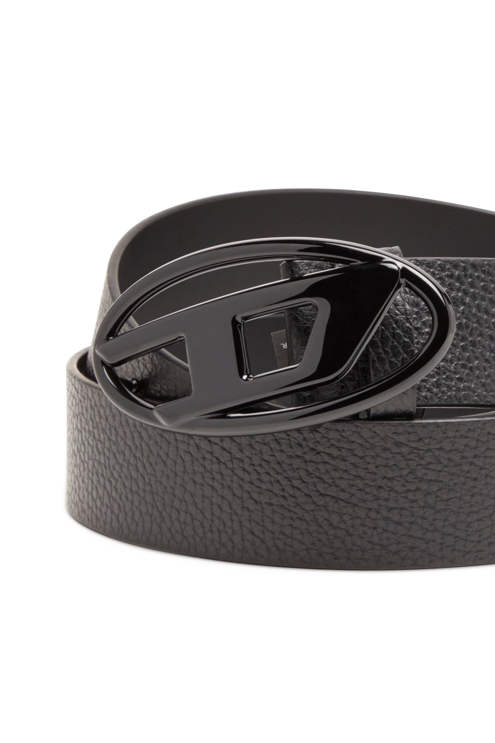 B-1DR Leather belt with matte buckle｜ブラック｜ウィメンズ｜DIESEL