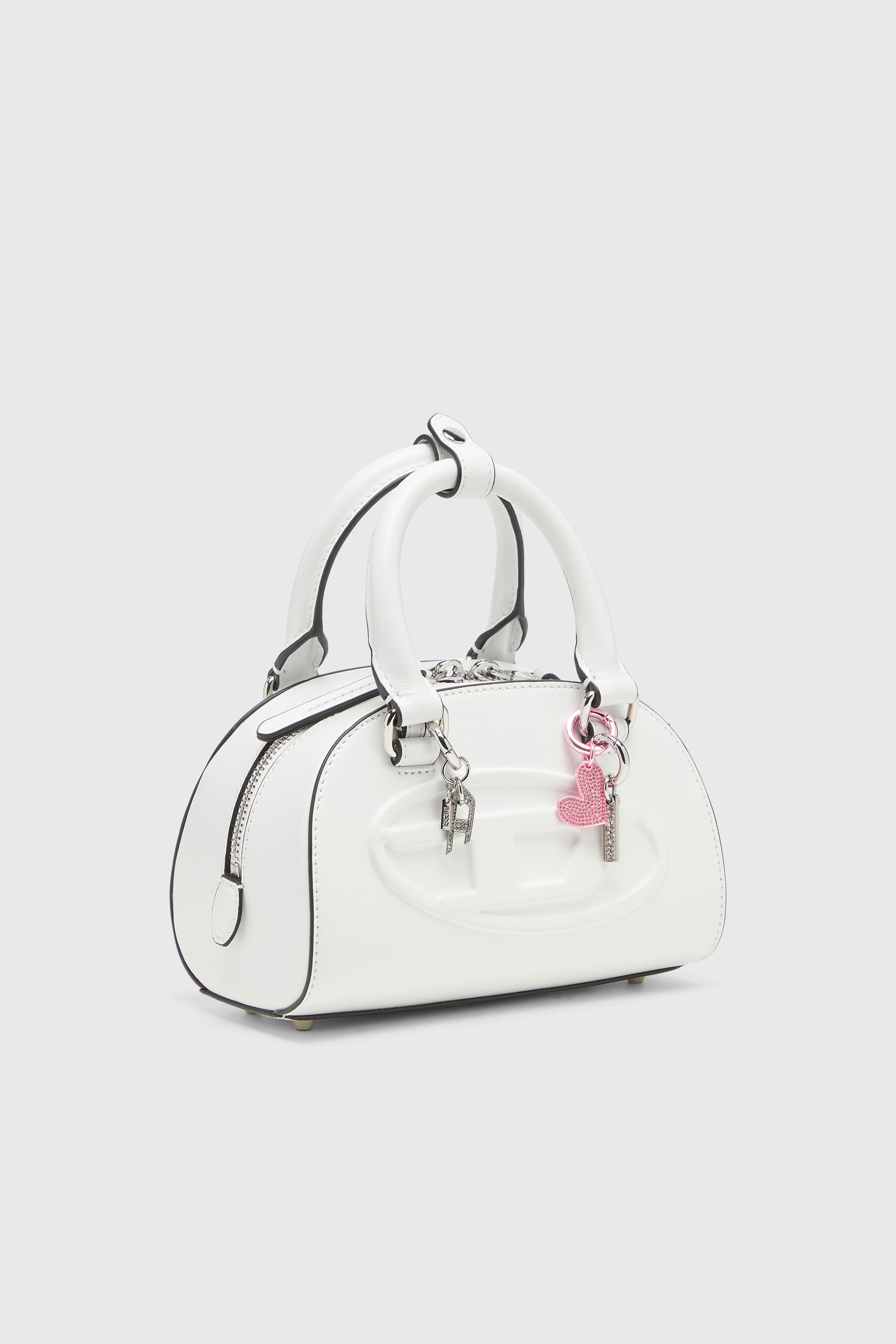 CHARM-HEART Metal heart charm with rhinestones｜ピンク｜ウィメンズ