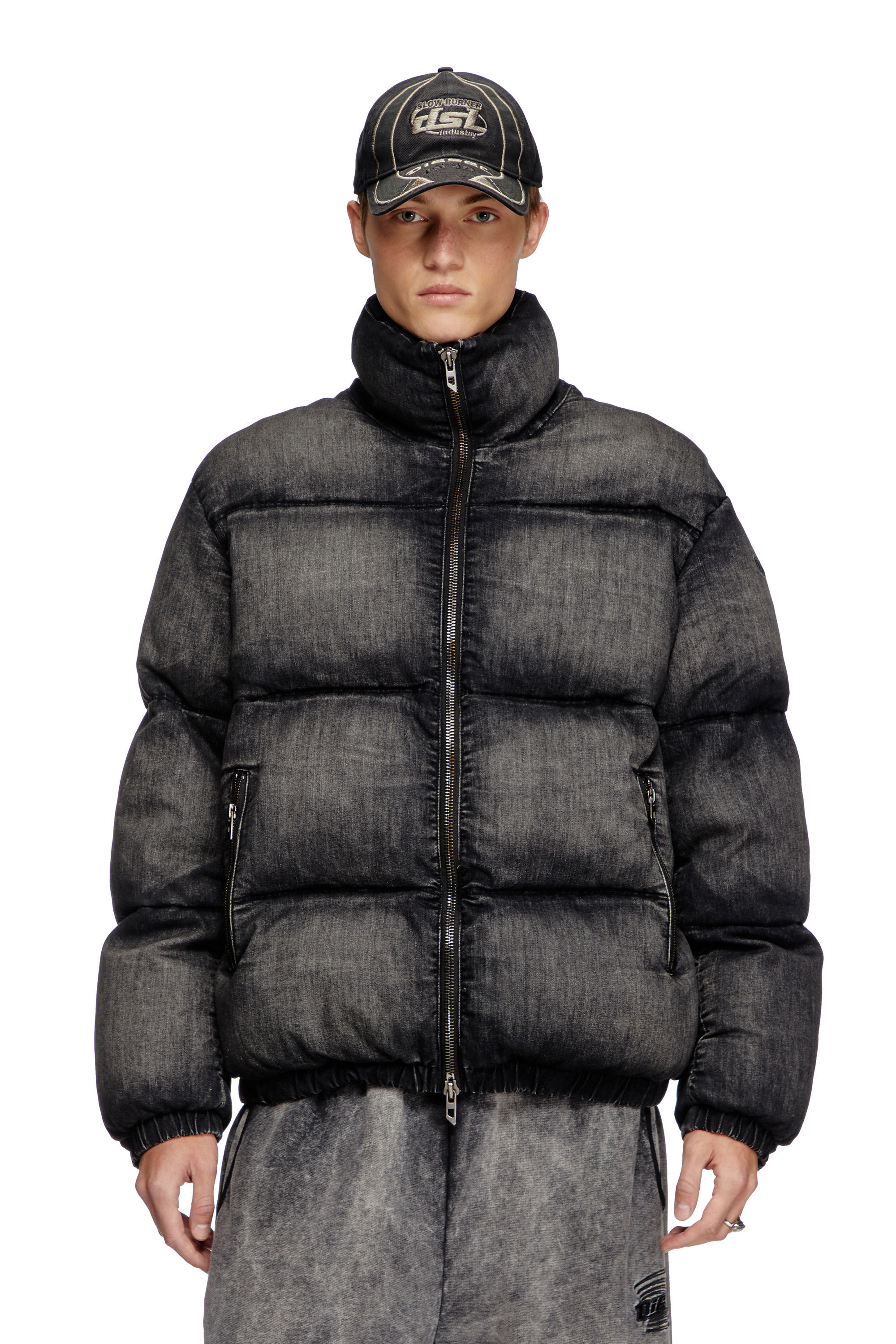 【破格値下げ】 Faded W-MONS-A denim jacket｜ブラック｜ウィメンズ｜DIESEL puffer ジャケット・アウター