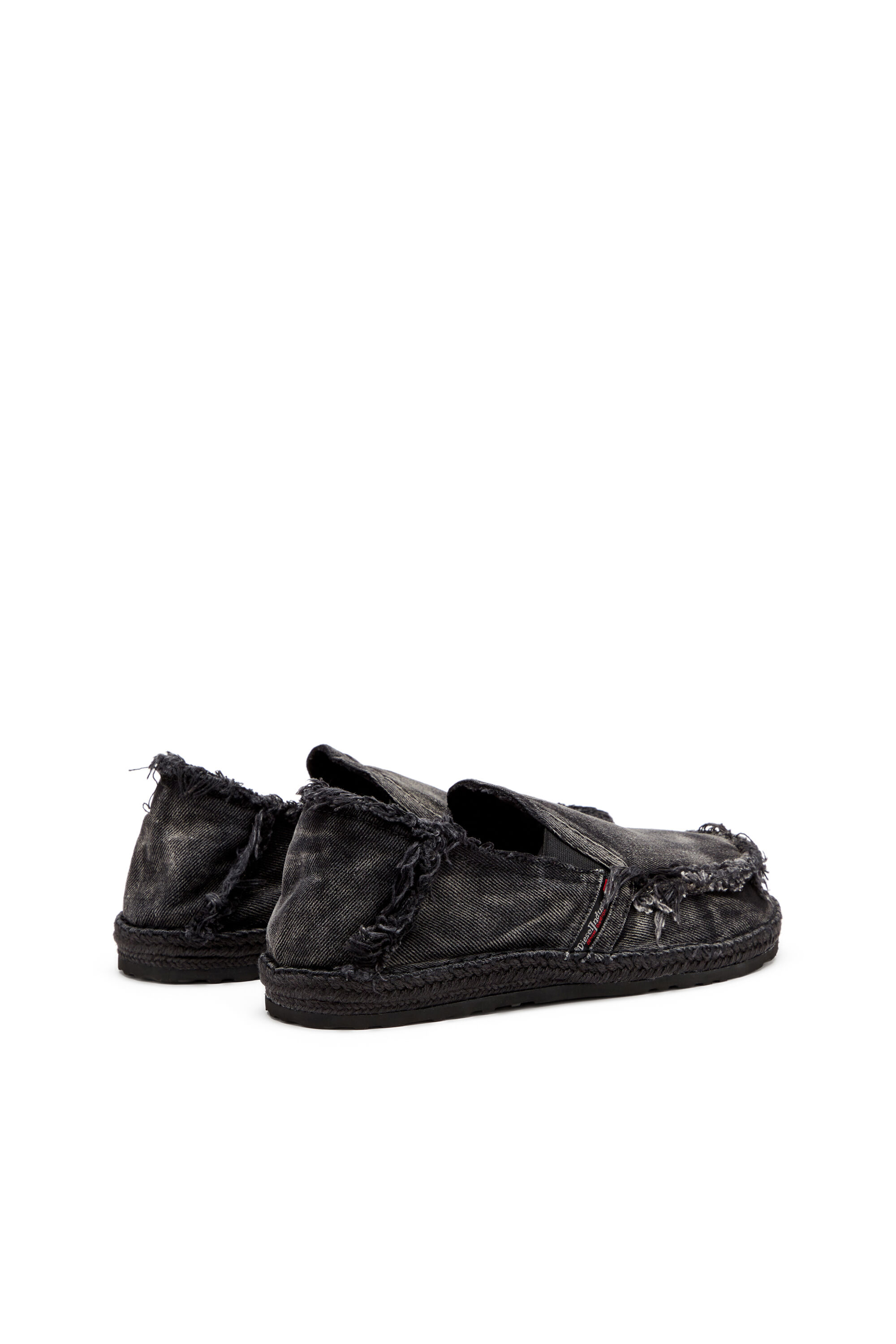 Diesel - D-LUKAS ESP, Male's D-Lukas-Espadrille loafers in distressed denim in ブラック - 3