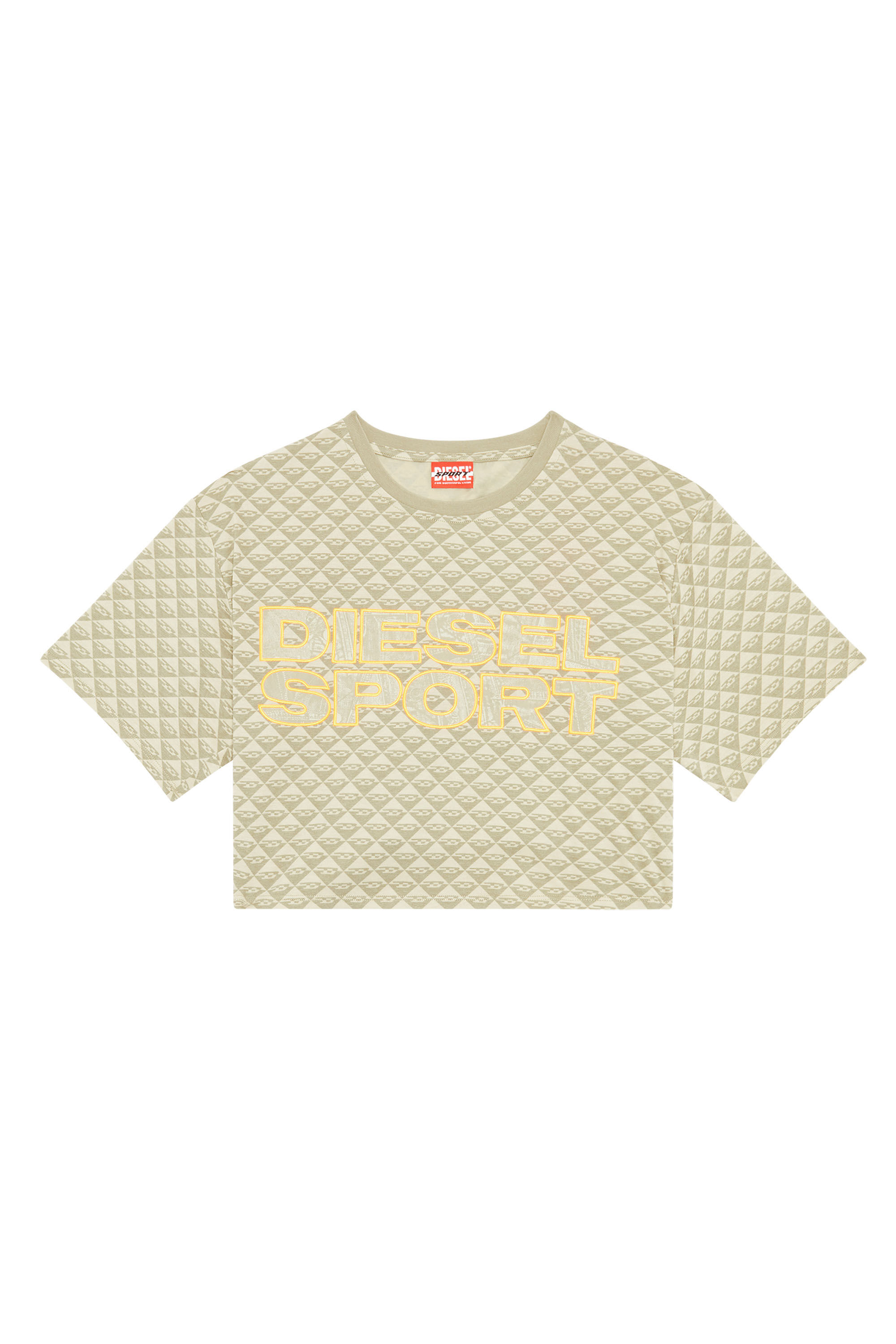 Diesel - AWTEE-MIMI-HT24, Female's モノグラム Tシャツ スポーツ in ベージュ - 2