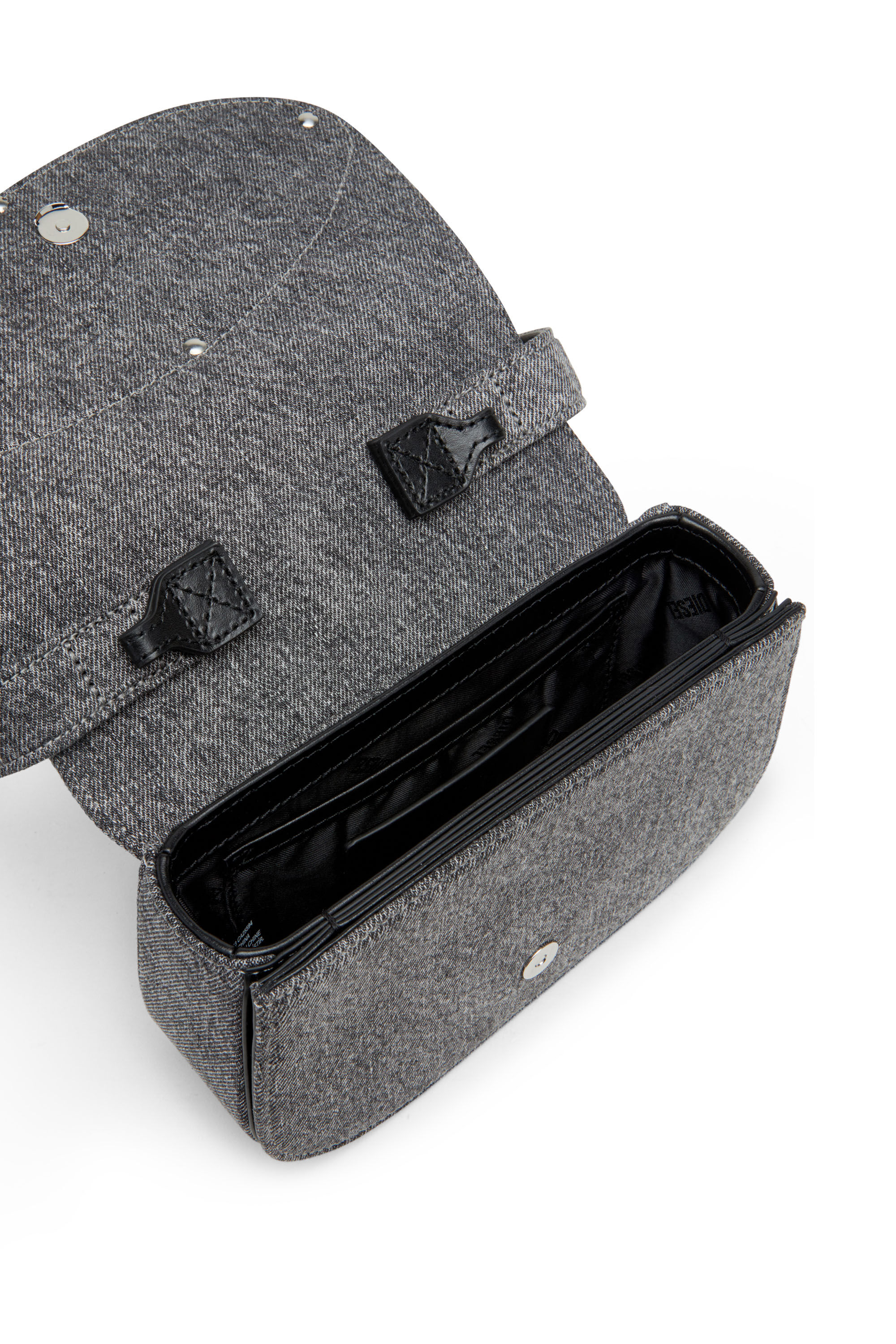 Diesel - 1DR, Female's 1DR-Iconic shoulder bag in stonewashed denim in ブラック - 5