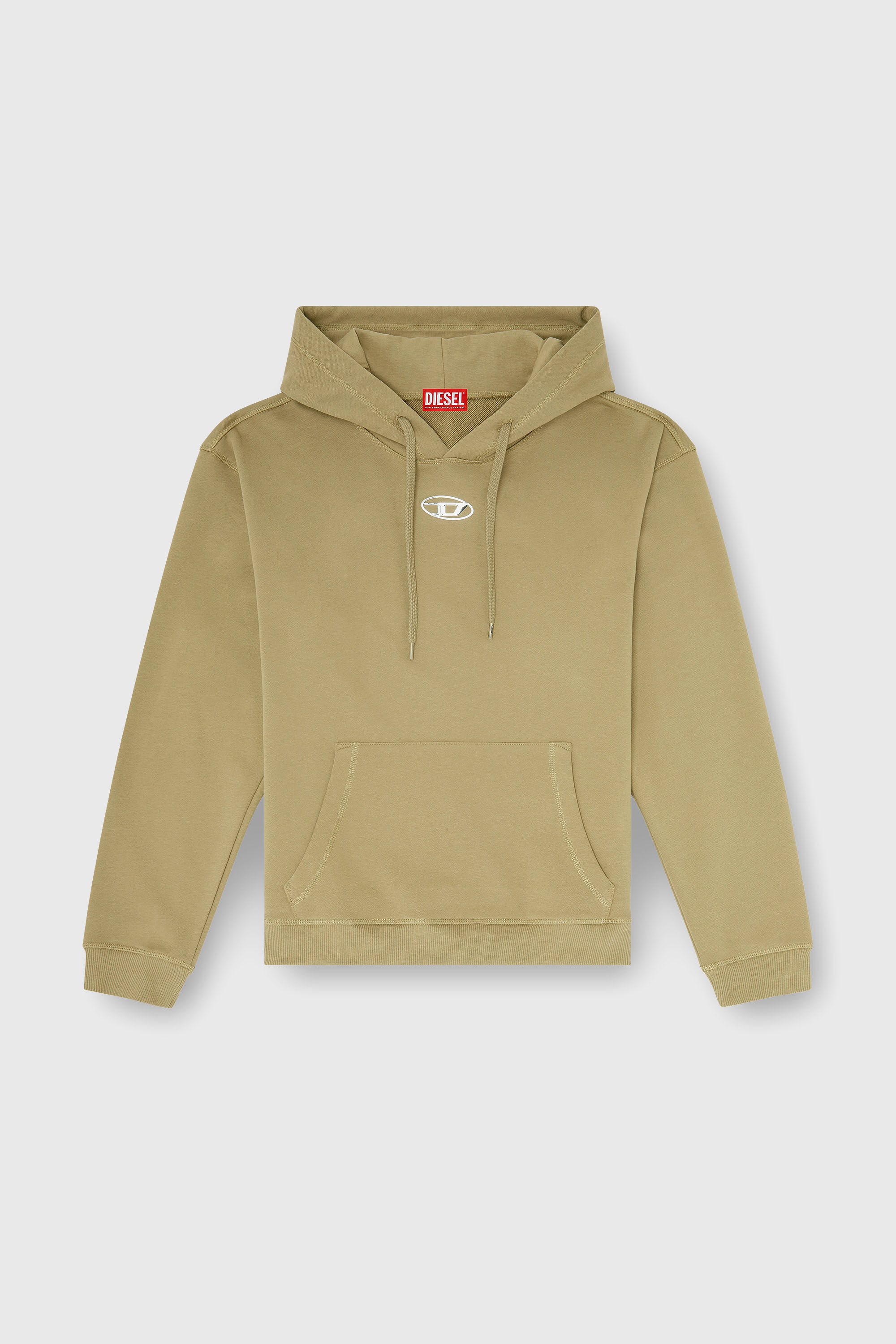 Diesel - S-NORM-HOOD-IOD, Male's プルオーバーパーカー in オリーブグリーン - 2