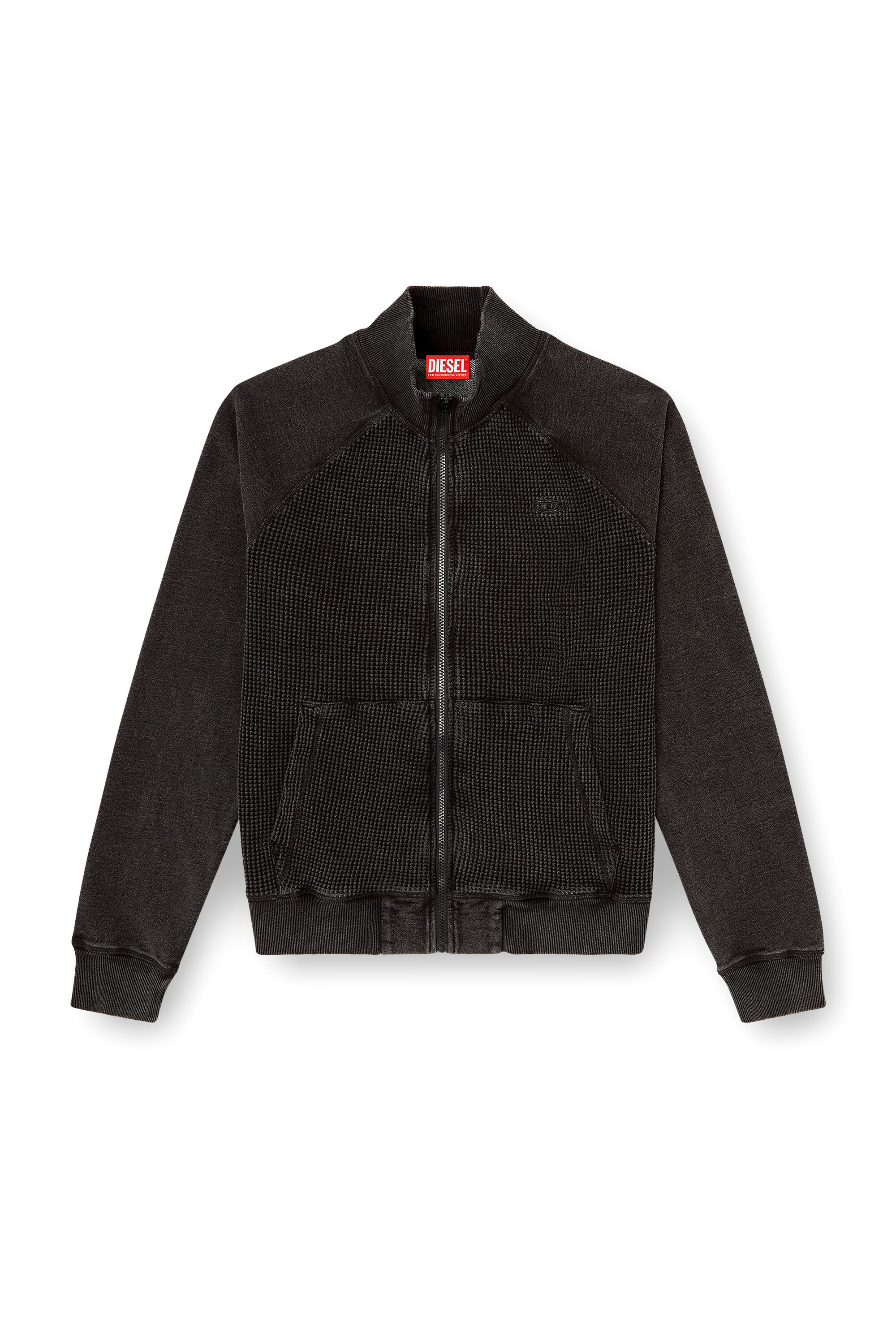 Diesel - S-WAFY-ZIP-RAG, Male's ジップアップジャケット in ダークグレー - 2