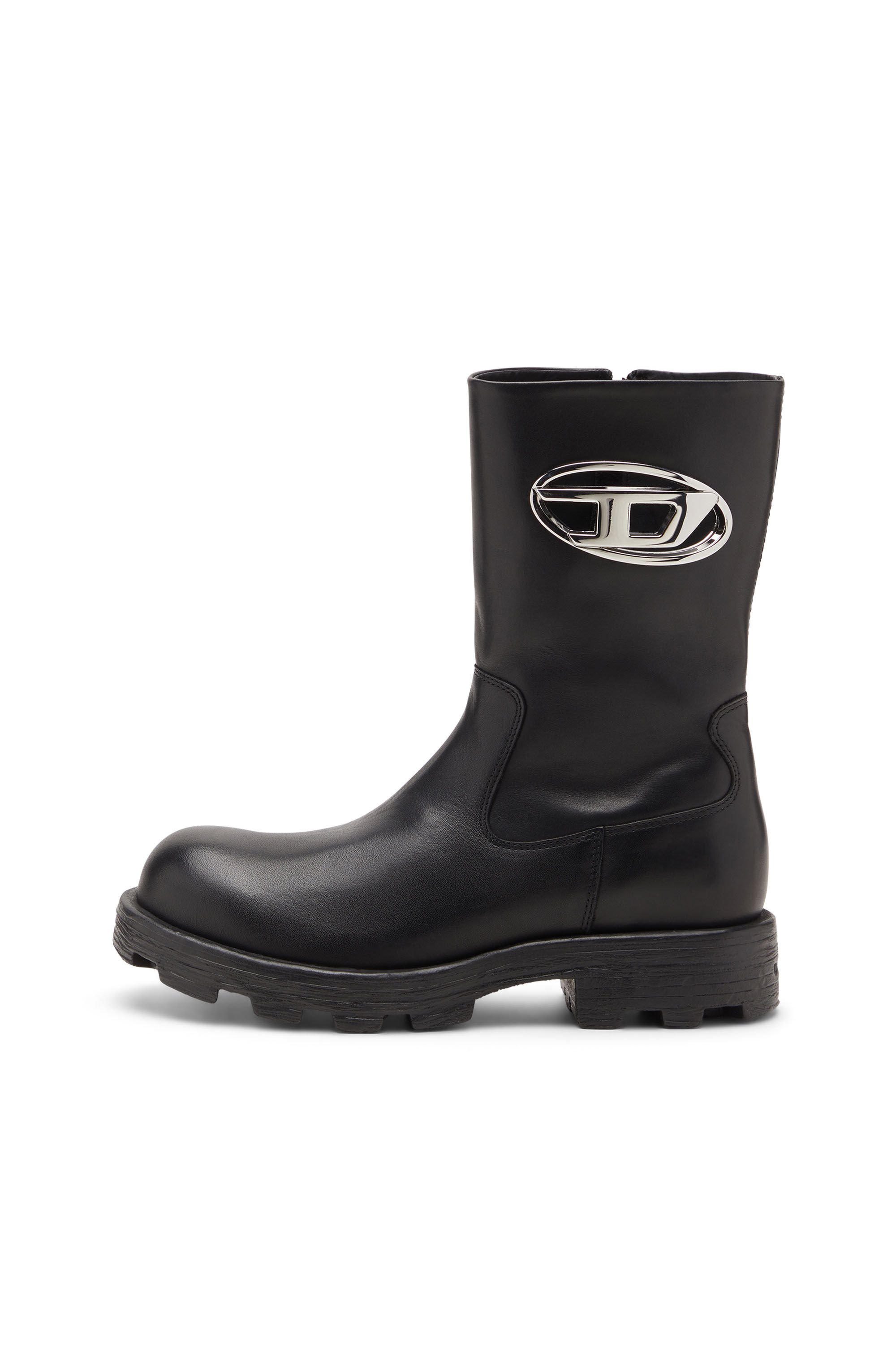 Diesel - D-HAMMER BKR D W, Female's D-Hammer-Biker boots in shiny leather in null - 7