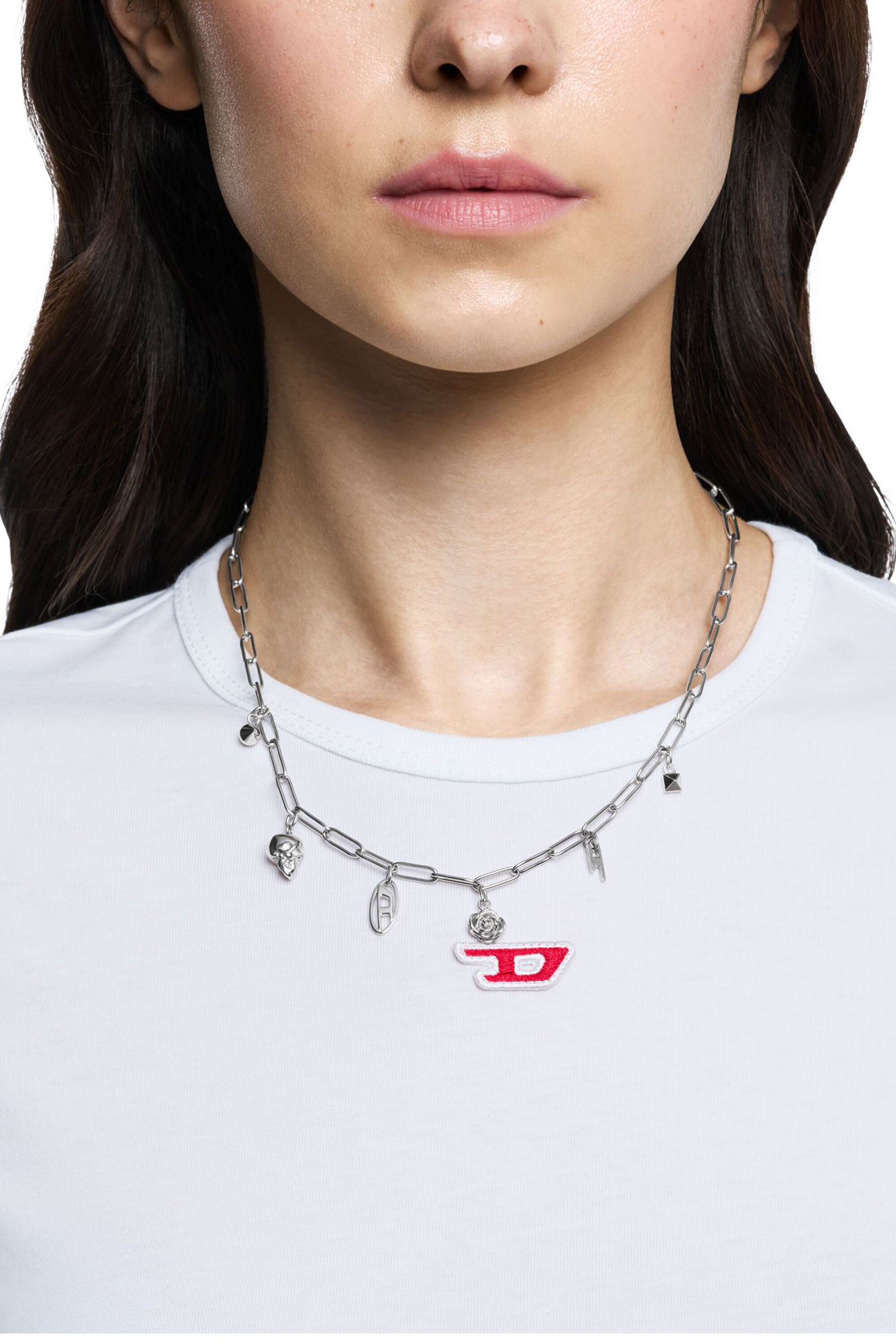 Diesel - DX1605040, Unisex's Stainless Steel Charm Necklace in シルバー - 3