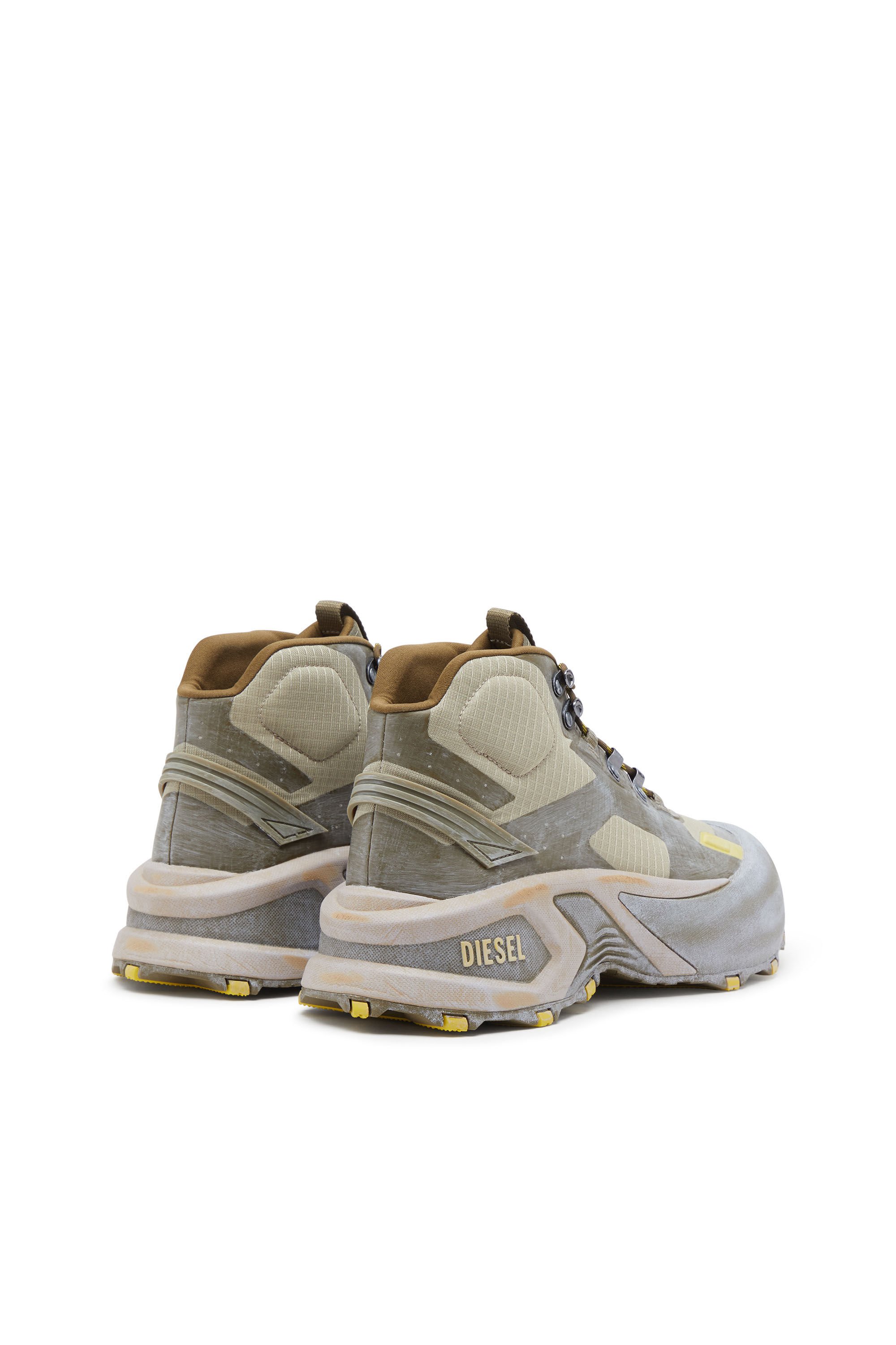 Diesel - D-CAGE HIKING, Male's スニーカー in グリーン/イエロー - 3