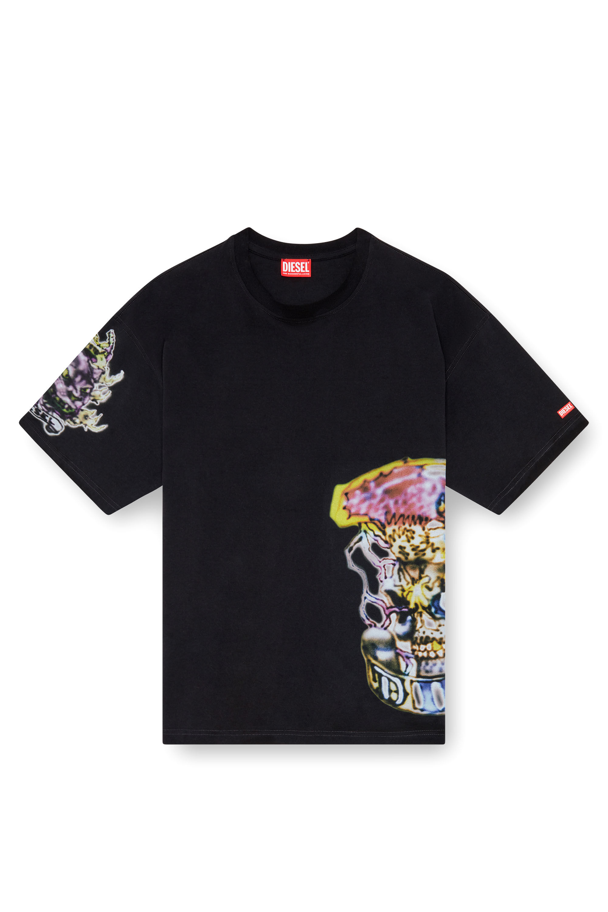 Diesel メンズ Tシャツ T-BOXT-Q14 ぼかし タトゥー プリント Tシャツ ブラック｜ディーゼル（DIESEL）公式オンラインストア