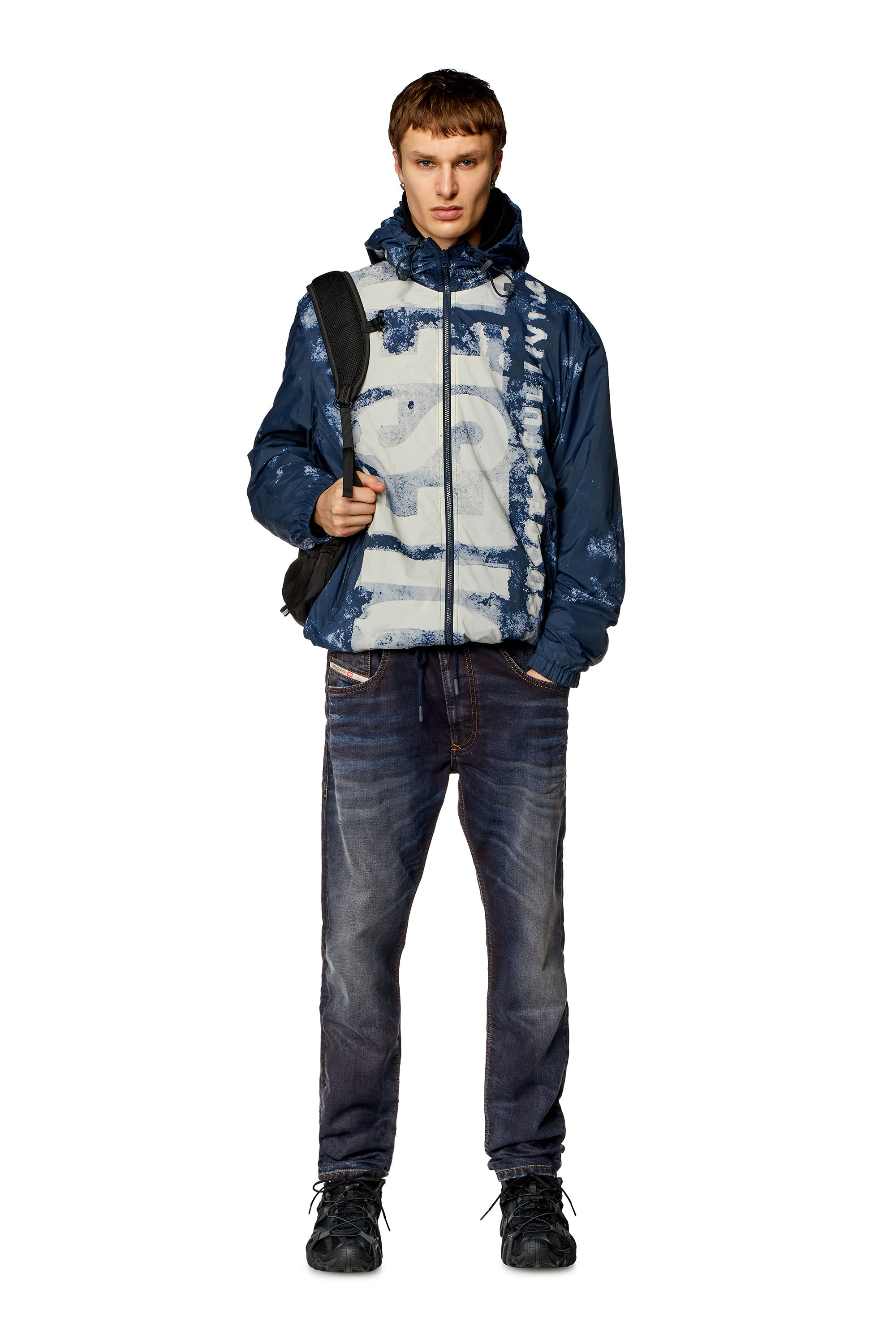 Diesel - Male's Tapered 2030 D-Krooley Joggjeans® 09I18, ダークブルー - 1