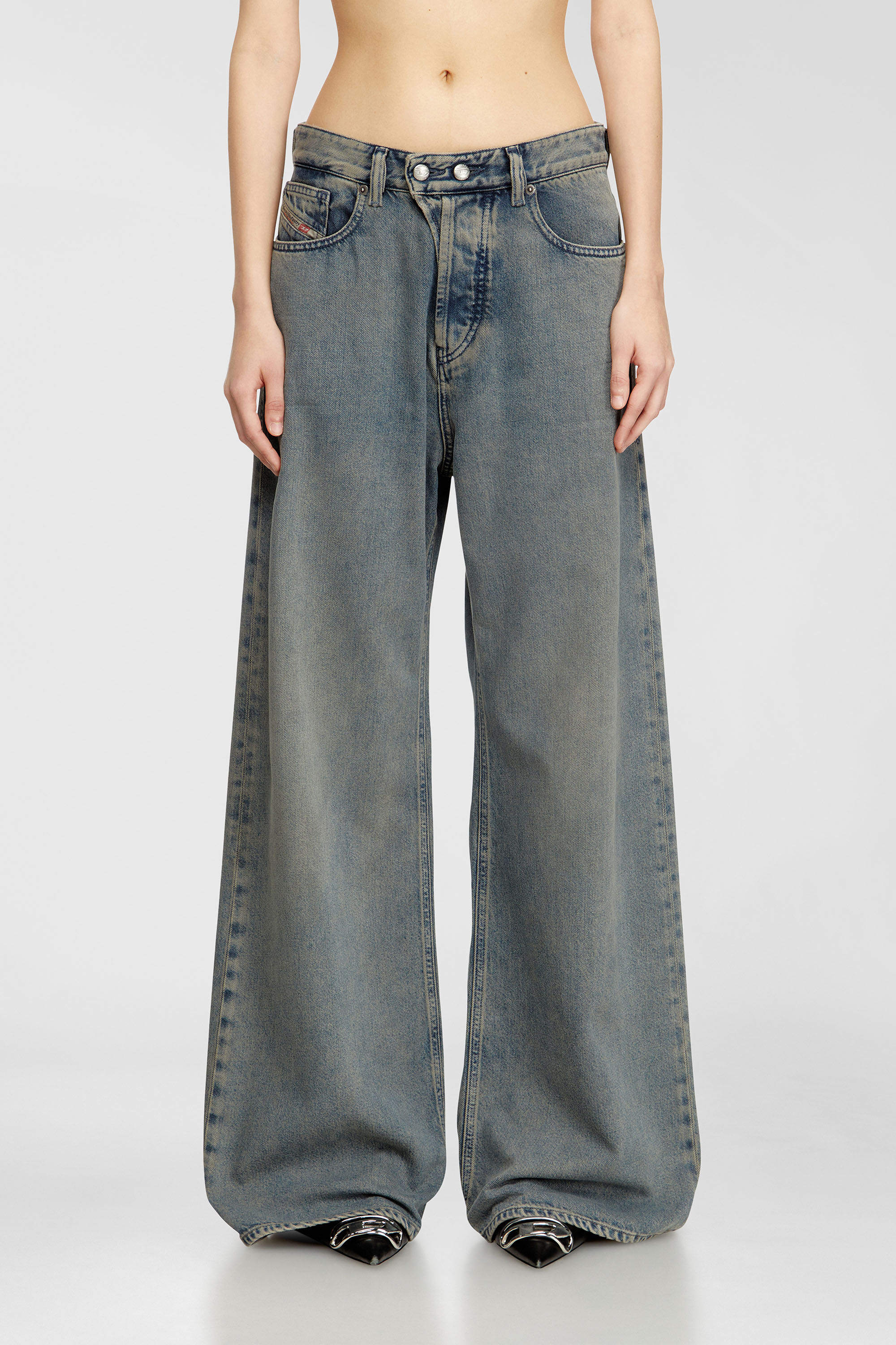 Diesel - Female's Relaxed Jeans 1996 D-Sire 09N24, ミディアムブルー - 2