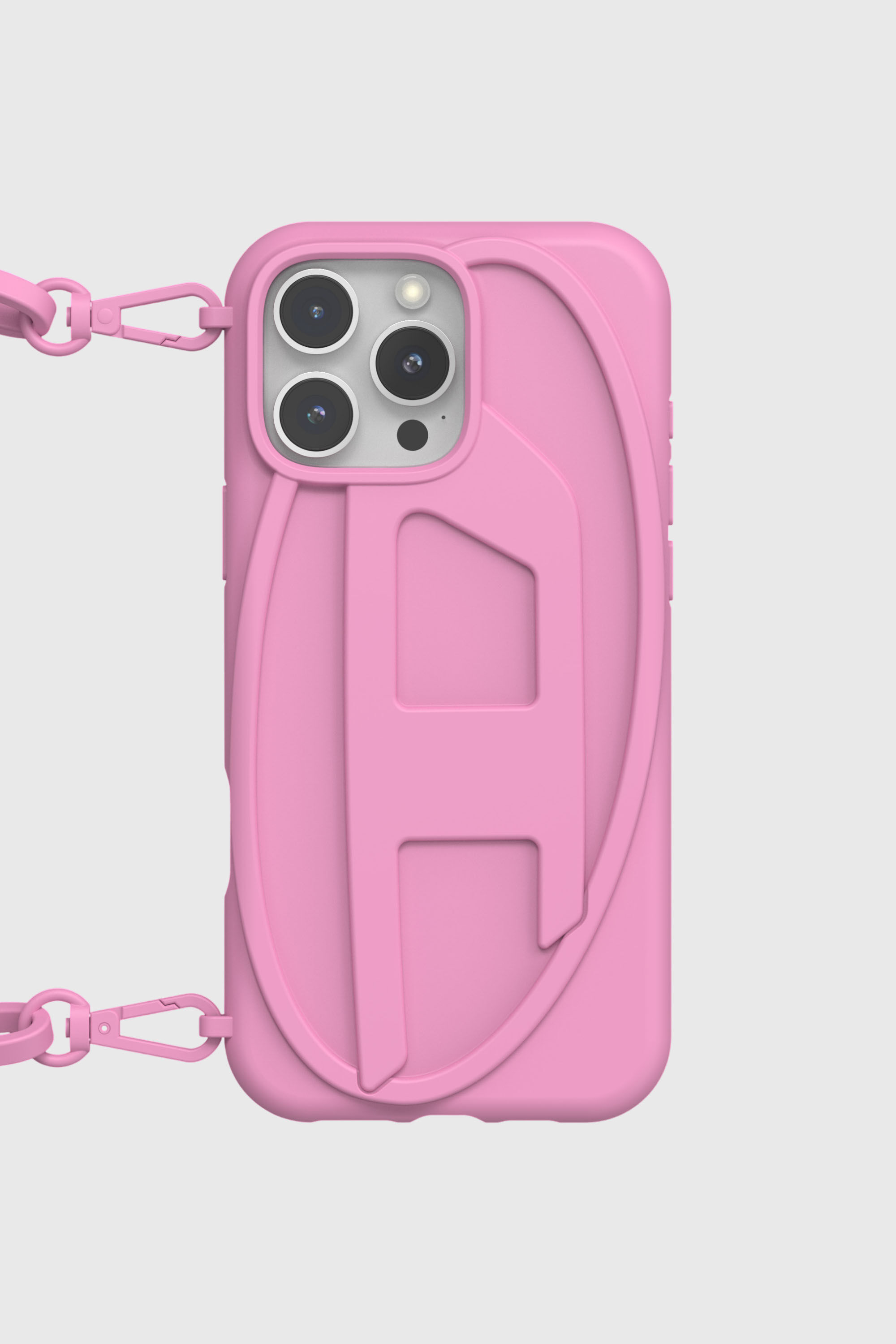 Diesel - 60178  MOULDED CASE, Unisex's Oval D Chain Case for iP 16 Pro Max in ピンク / ホワイト - 3