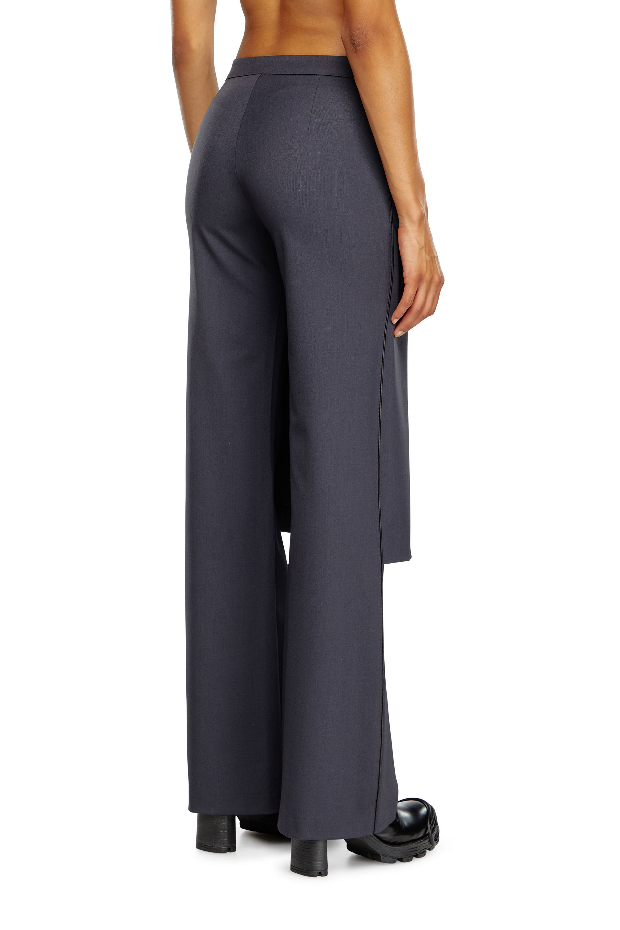 P-EARL Hybrid skirt-pants in wool blend｜グレー｜ウィメンズ｜DIESEL