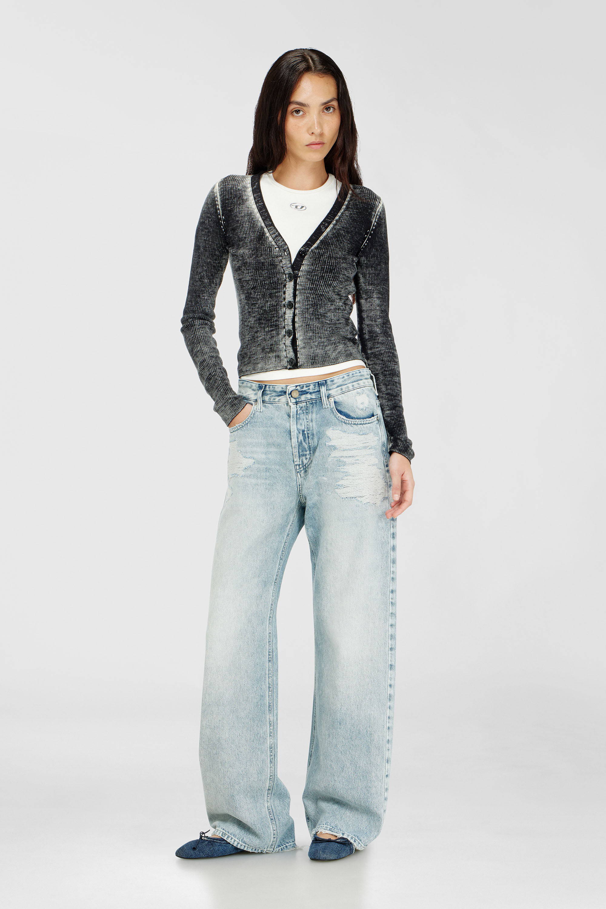 Diesel - Female's Relaxed Jeans 1990 D-Waigee 09R51, ライトブルー - 1
