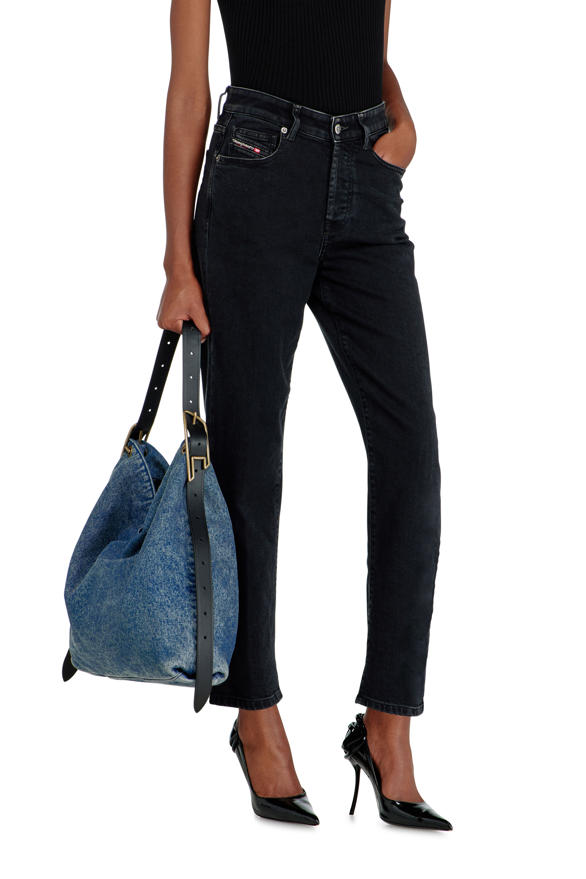 Diesel - Female's Regular Jeans 1981 D-Went 09N89, ブラック/ダークグレー - 7