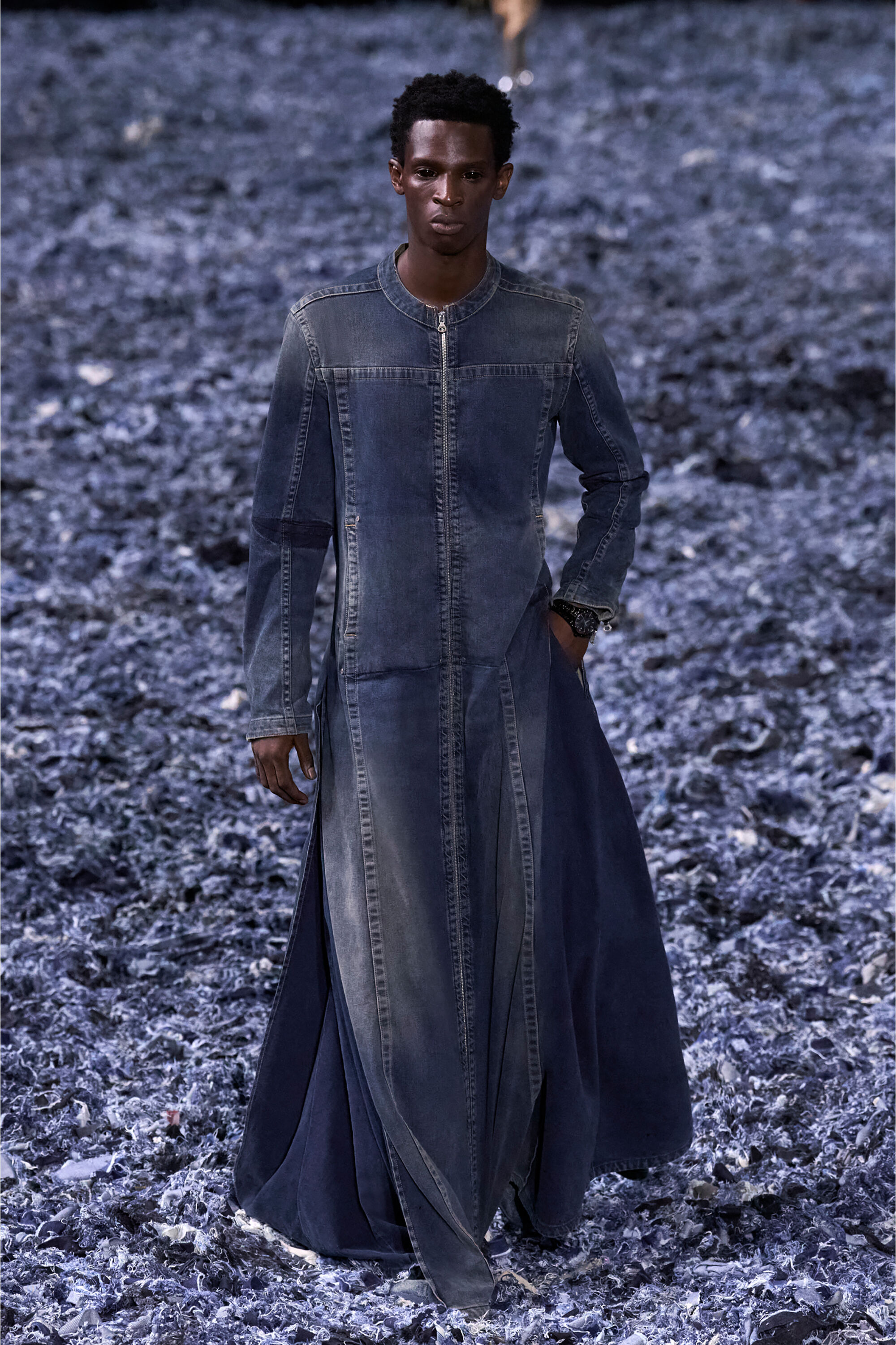 現行美品　DIESEL デニム調テーラードジャケット　アンコン　ストレッチ　M D-JORGE-RE-FSG Extreme coat in Rehab denim｜ブルー｜メンズ｜DIESEL