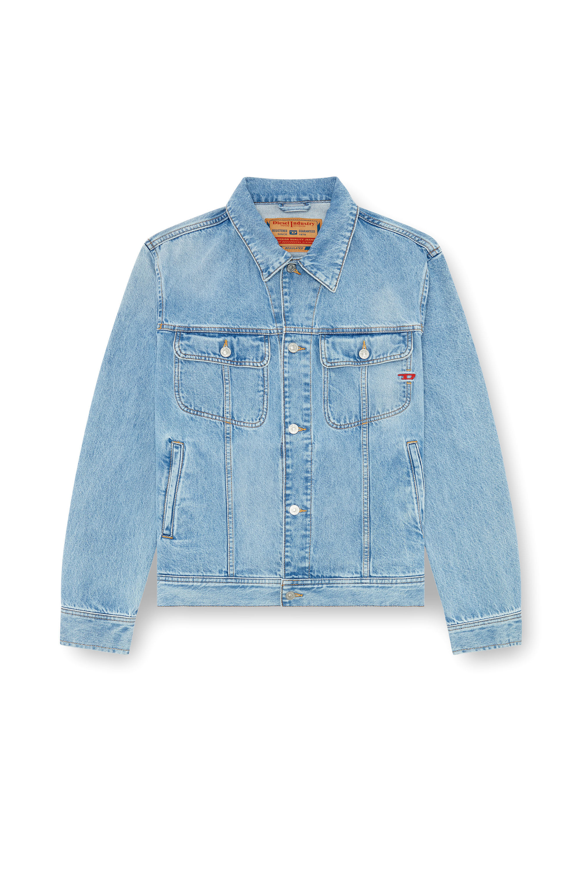 Diesel - D-BARCY, Male's Regular-fit trucker jacket in ライトブルー - 2