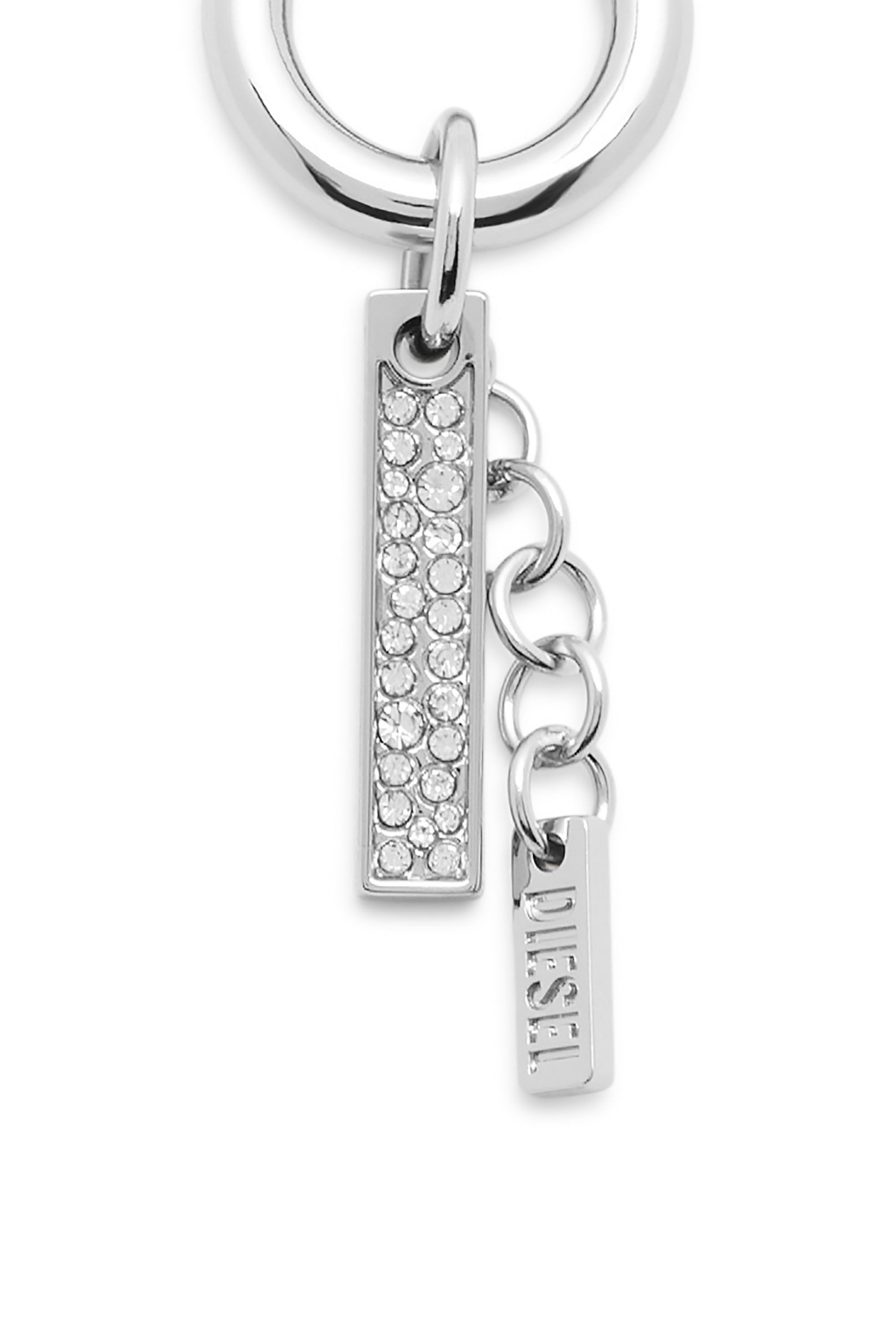 CHARM-I Charm with rhinestone pendant｜シルバー｜ウィメンズ｜DIESEL