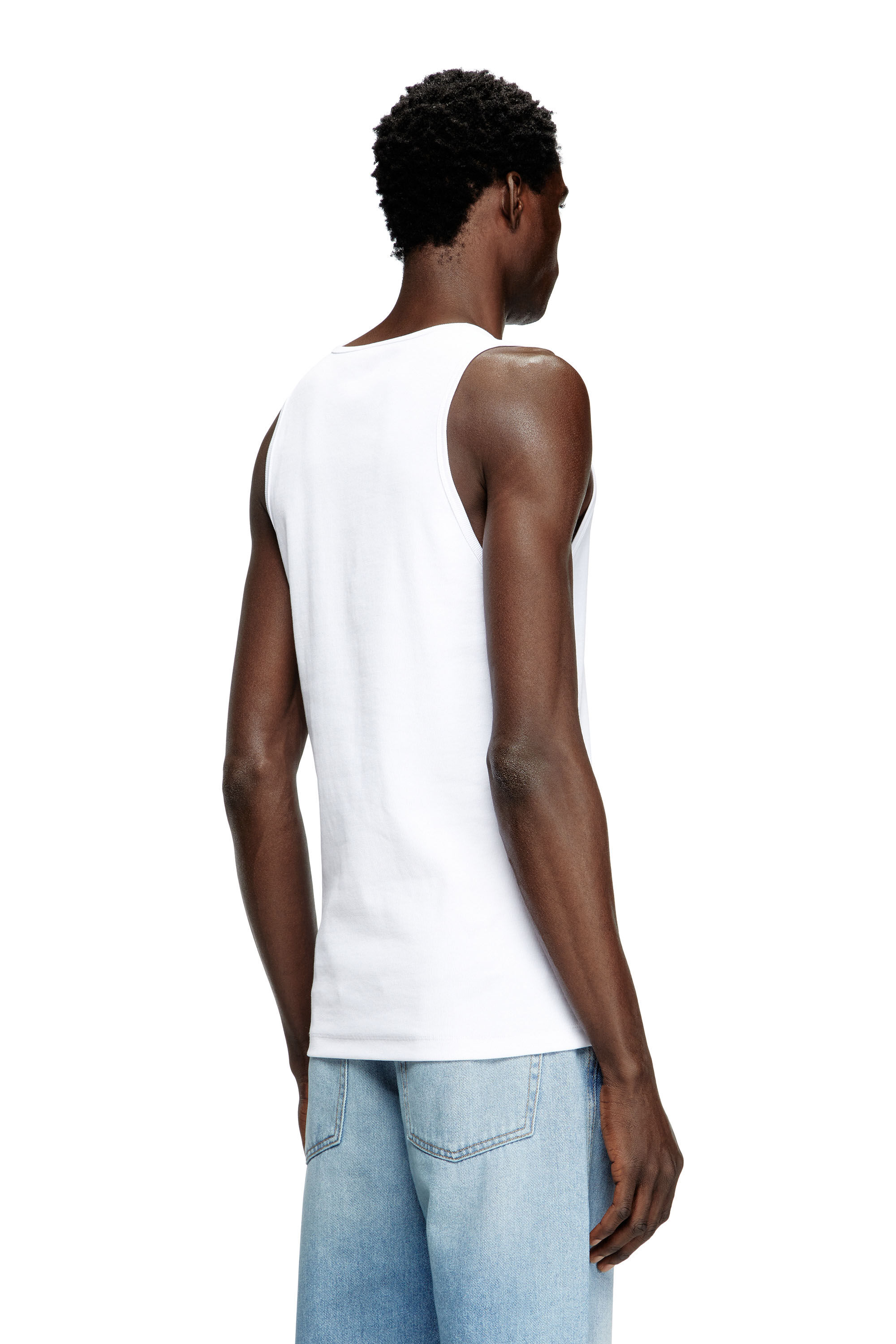 Diesel - T-LIFTY-D, Male's Tank top with mini D logo patch in ホワイト - 4